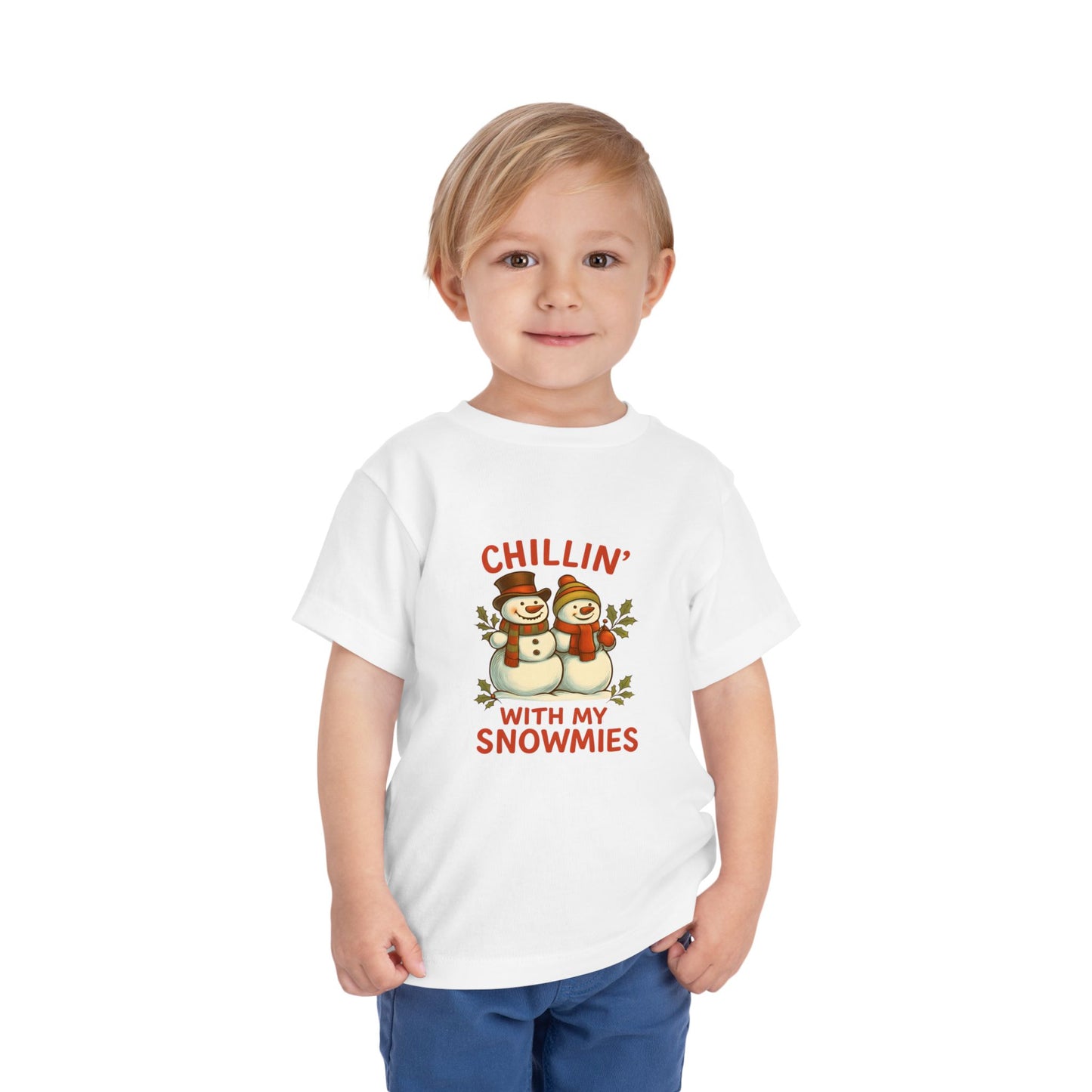 Chillin' With My Snowmies Toddler Christmas Tee