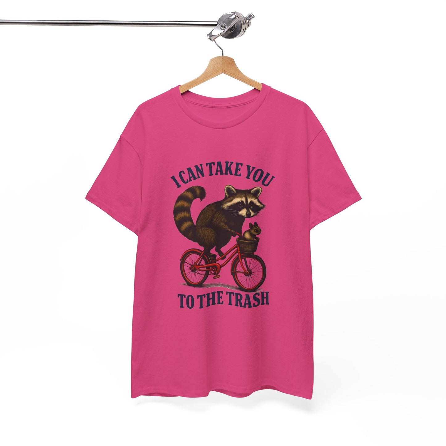 Cotton Tee Vintage Raccoon Bicycle Graphic Shirt