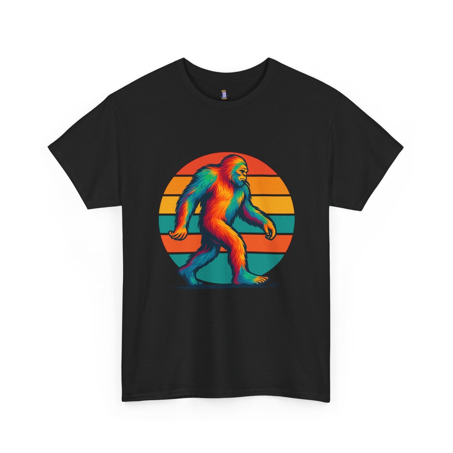 Colorful Bigfoot Unisex T-Shirt, Fun Graphic Tee for Nature Lovers, Perfect for Holidays, Festivals, Camping, Gifts