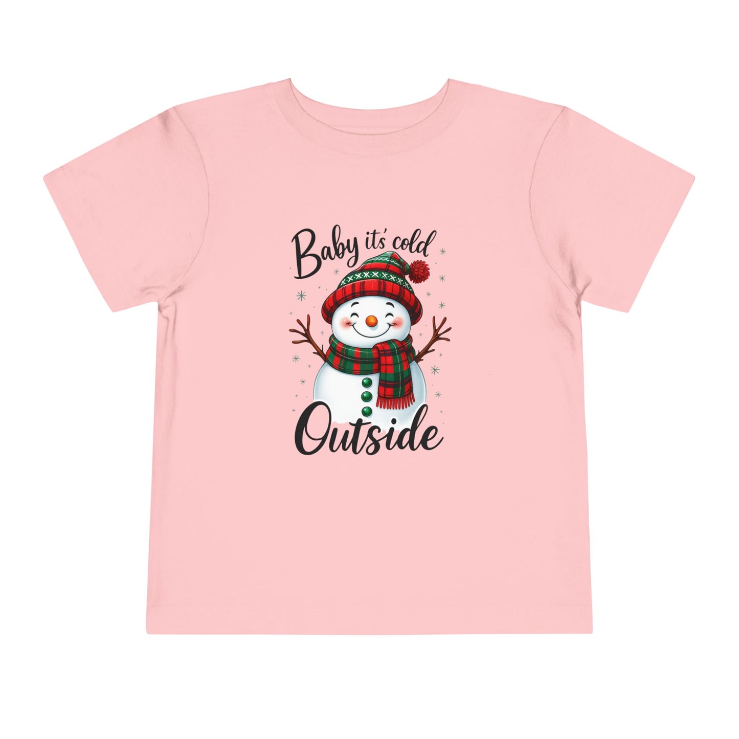 Baby It's Cold Outside Snowman Toddler Christmas Tee