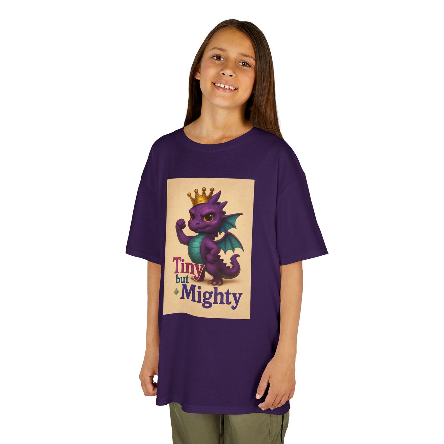 Kids Dragon Tee, Fun Kids T-Shirt, Tiny but Mighty Shirt, Unique Kids Apparel, Gift for Young Adventurers, Cute Dragon Design