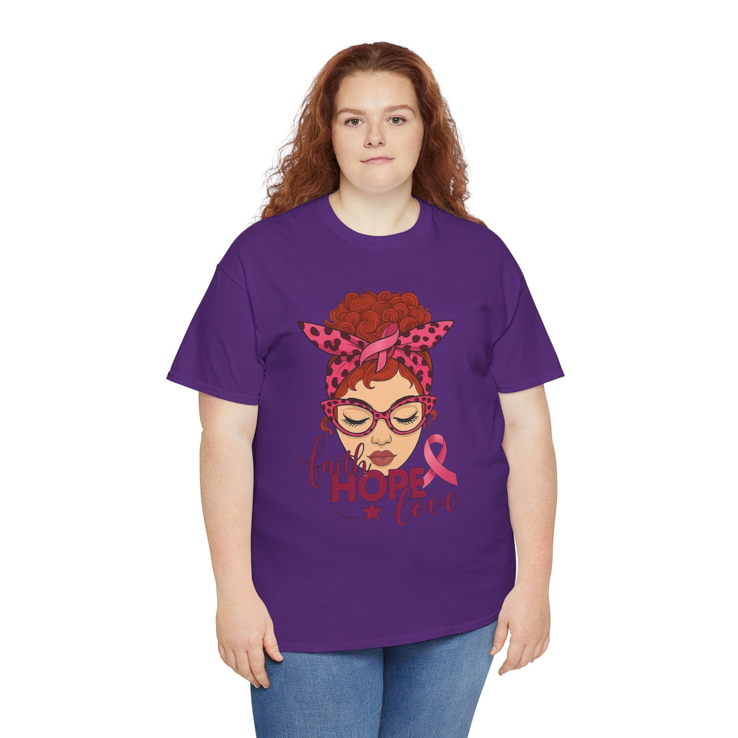 Hope, Faith & Love: Pink Ribbon Awareness Tee