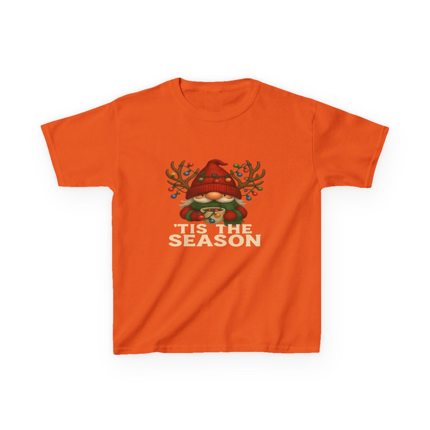 Gnome Dino 'Tis The Season Kids Christmas Tee