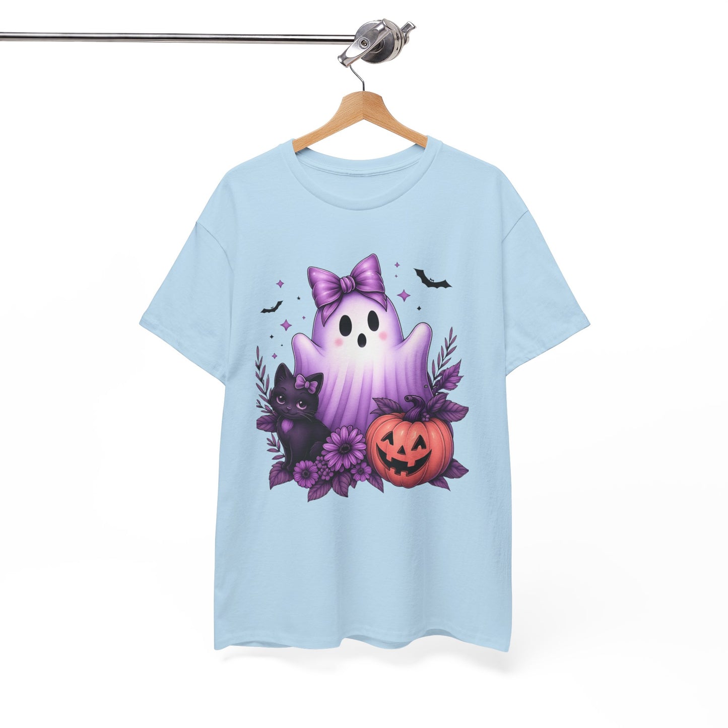 Pastel Halloween Ghost Cat Tee