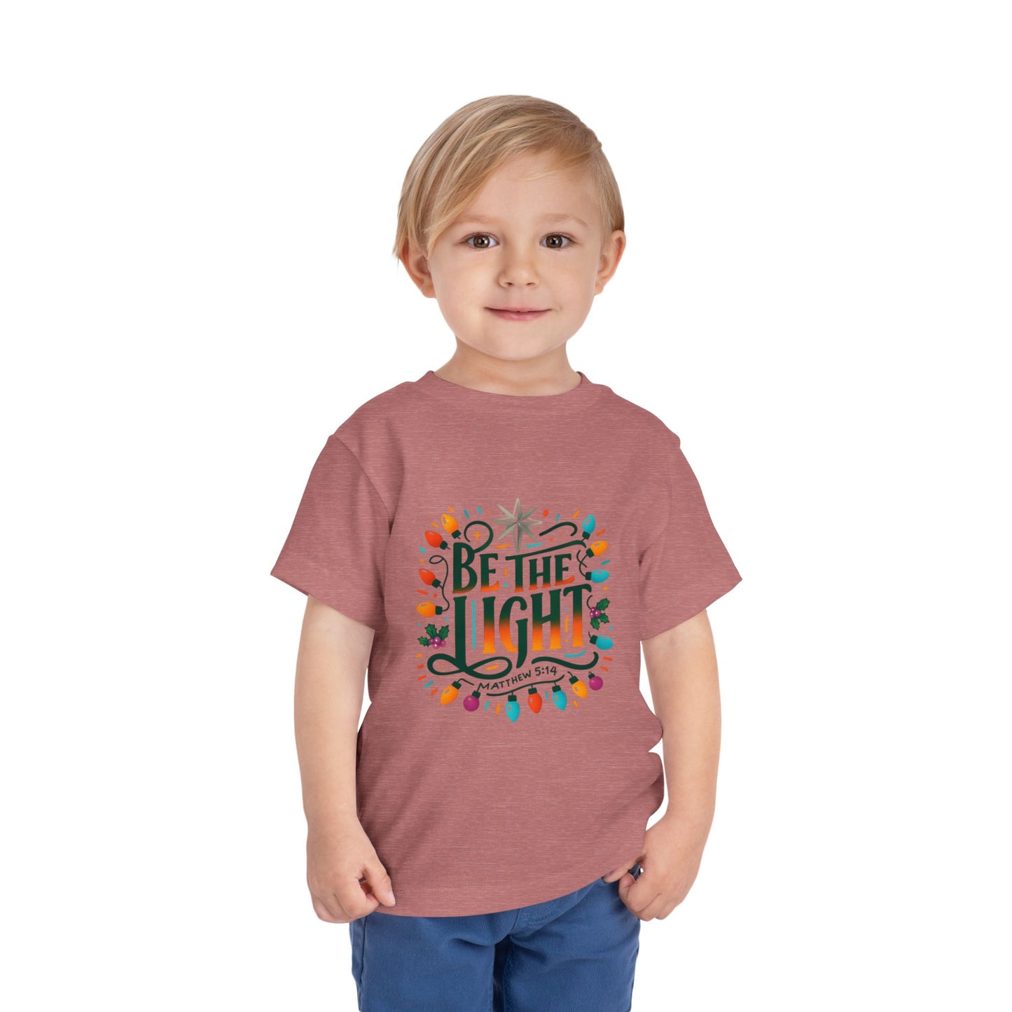 Christmas Toddler Tee - BE THE LIGHT, Matthew 5:14