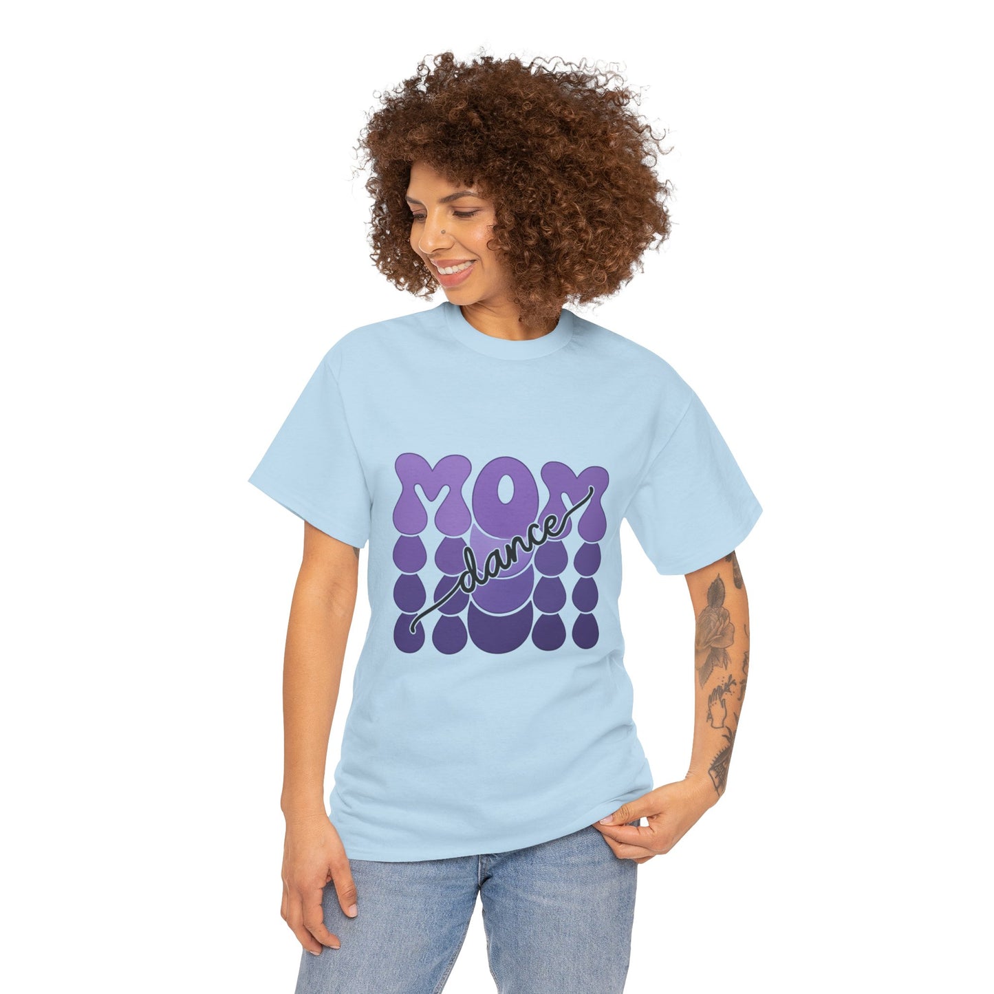 MOM Dance – Purple Letter Stage Spirit Tee
