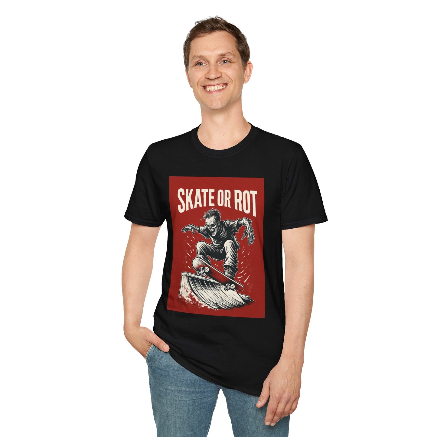 Skate or Rot Unisex T-Shirt, Cool Skateboarding Tee, Streetwear Graphic Shirt, Gift for Skaters, Casual Daily Wear