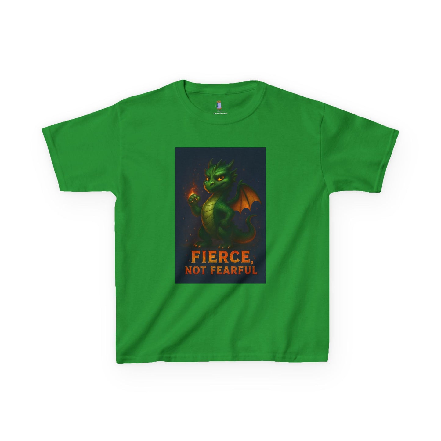 Fierce Kids Tee - Fun Cotton T-Shirt, Dragon Graphic, Gift for Boys & Girls, Halloween Costume, Birthday, Playtime Outfit, Adventure Wear