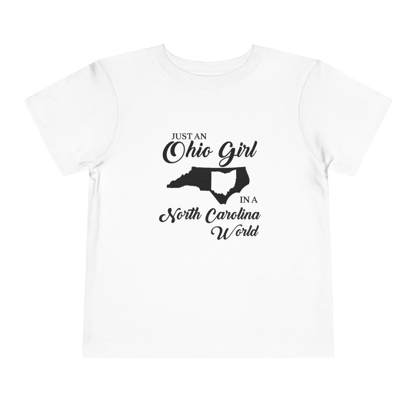 Toddler Tee Ohio Girl in North Carolina World Design Shirt