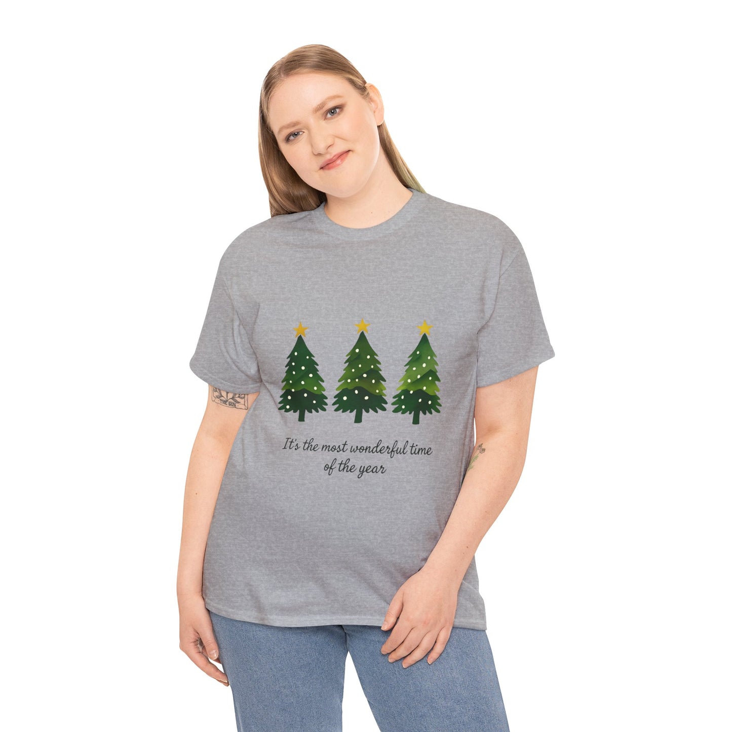 Christmas Tee - Festive Watercolor Trees Holiday Shirt