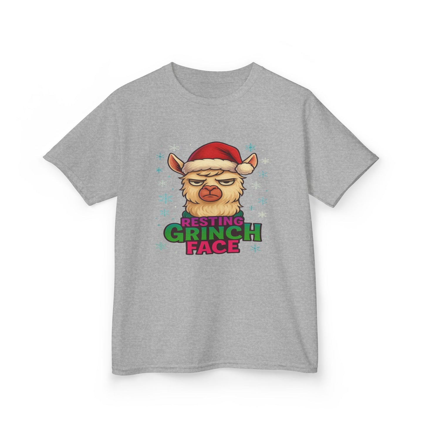 Grumpy Llama Christmas Tee - Resting Grinch Face