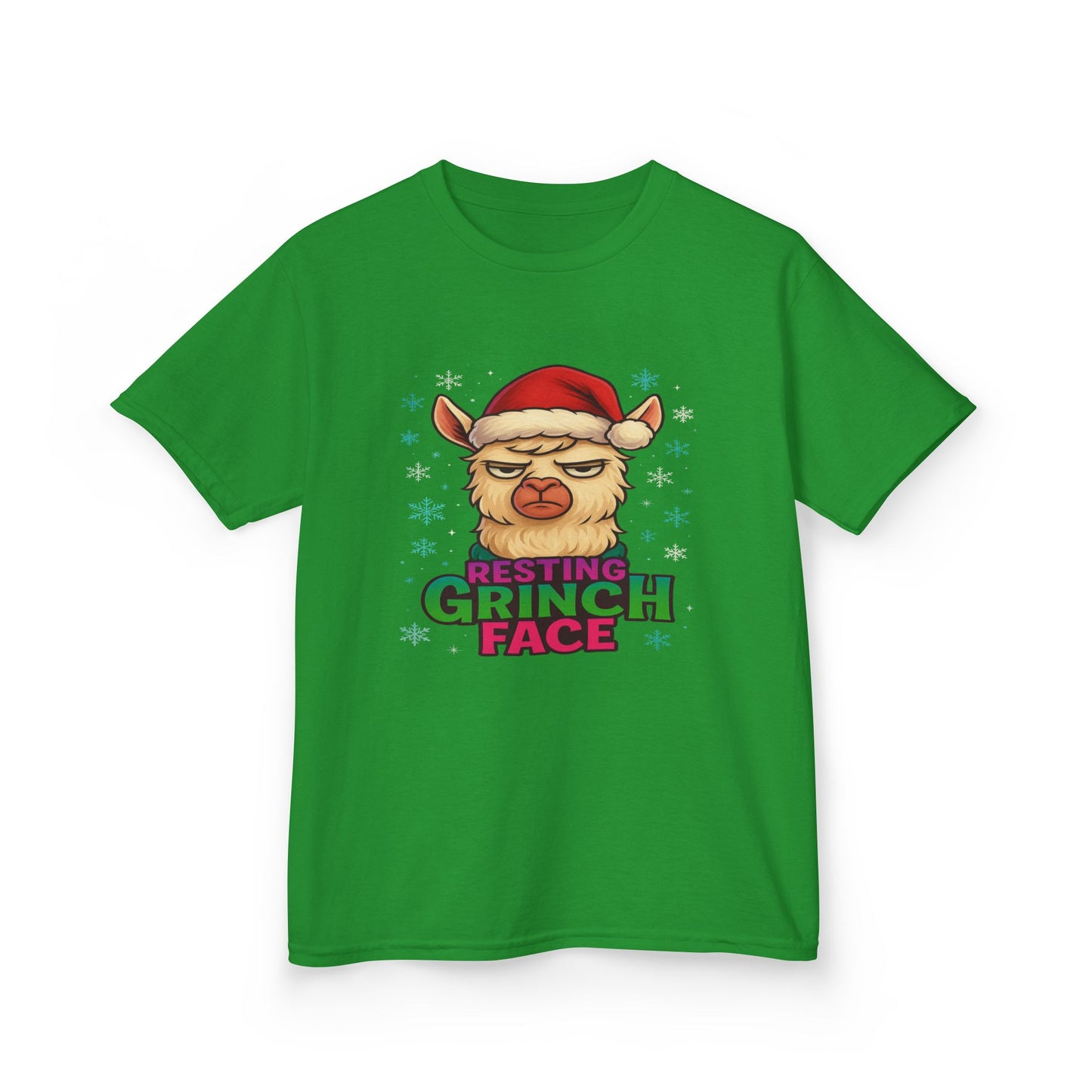 Grumpy Llama Christmas Tee - Resting Grinch Face