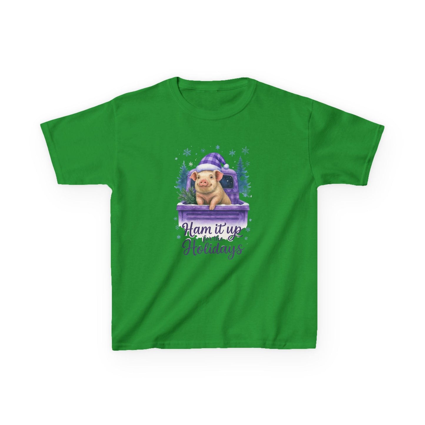 Ham it Up for the Holidays Pig Truck Kids Tee