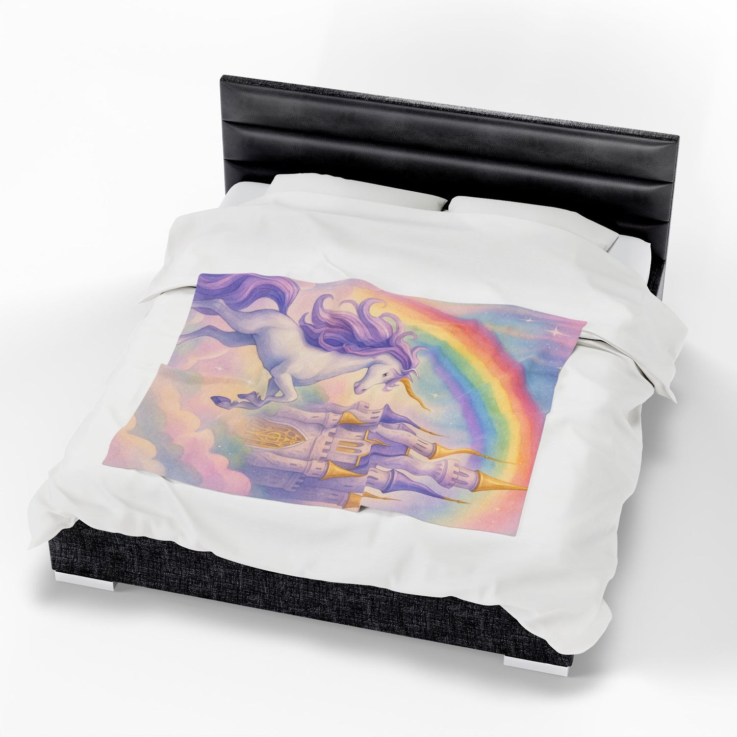 Unicorn Fantasy Plush Blanket, Cozy Kids Blanket, Dreamy Nursery Decor, Magical Gift for Birthdays, Rainbow Blanket for Girls