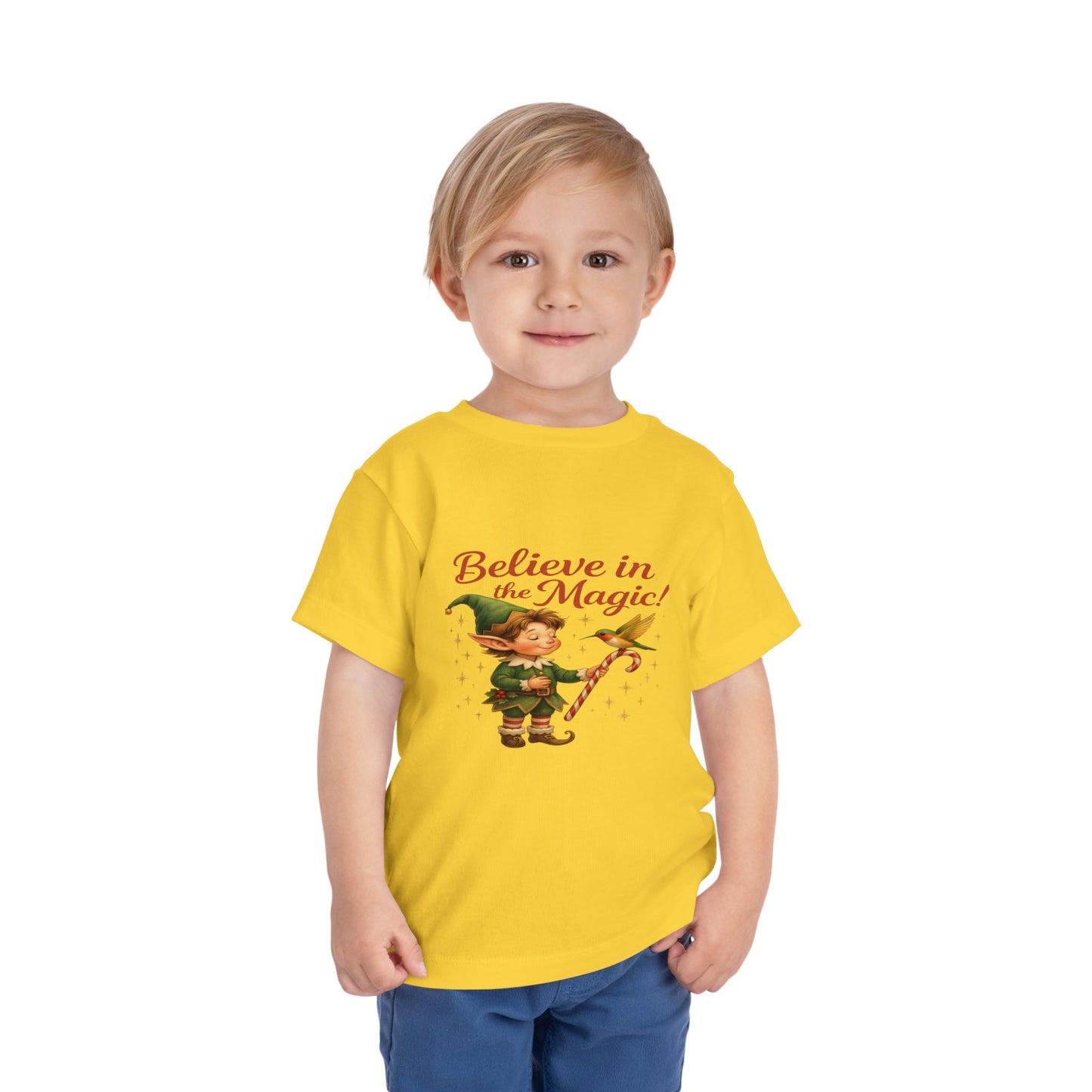Elf & Hummingbird Christmas Tee - Believe in Magic!