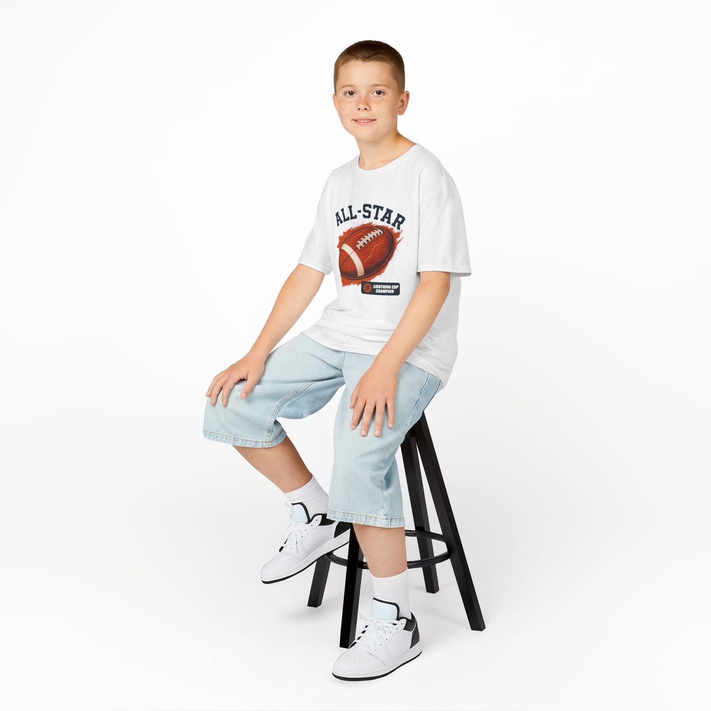 All-Star Kids Football Tee, Sports Apparel, Boys Football Shirt, Kids Casual Wear, Back To School Shirt, Birthday Gift