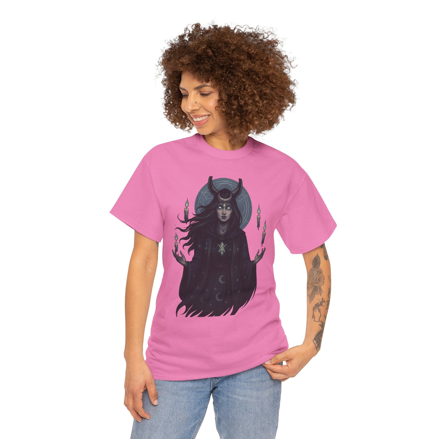 Moonlit Sorceress – Enchanted Candlelight Tee