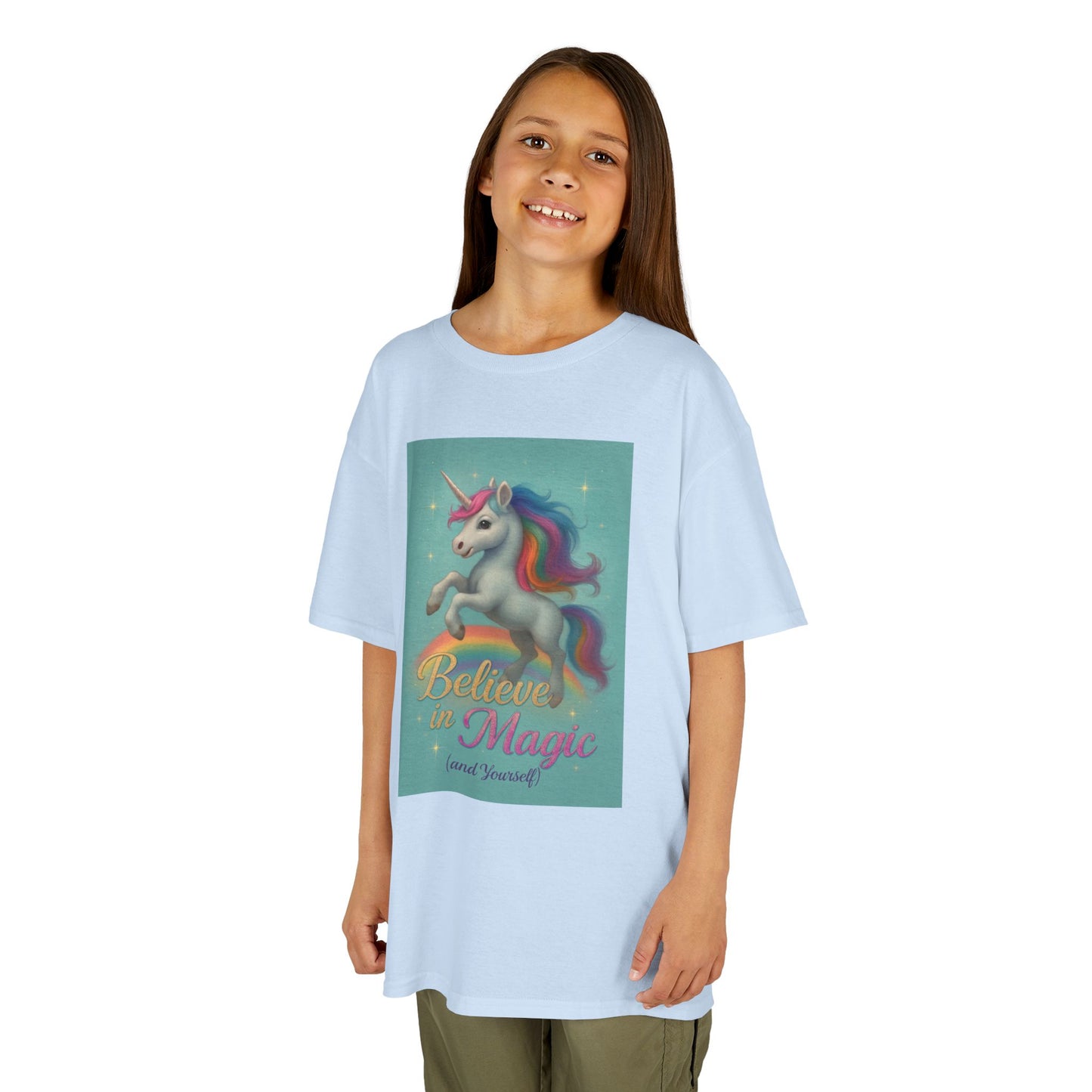 Unicorn Magic Kids Tee - Believe in Magic, Kids T-Shirt, Unicorn Shirt, Birthday Gift, Playtime Apparel