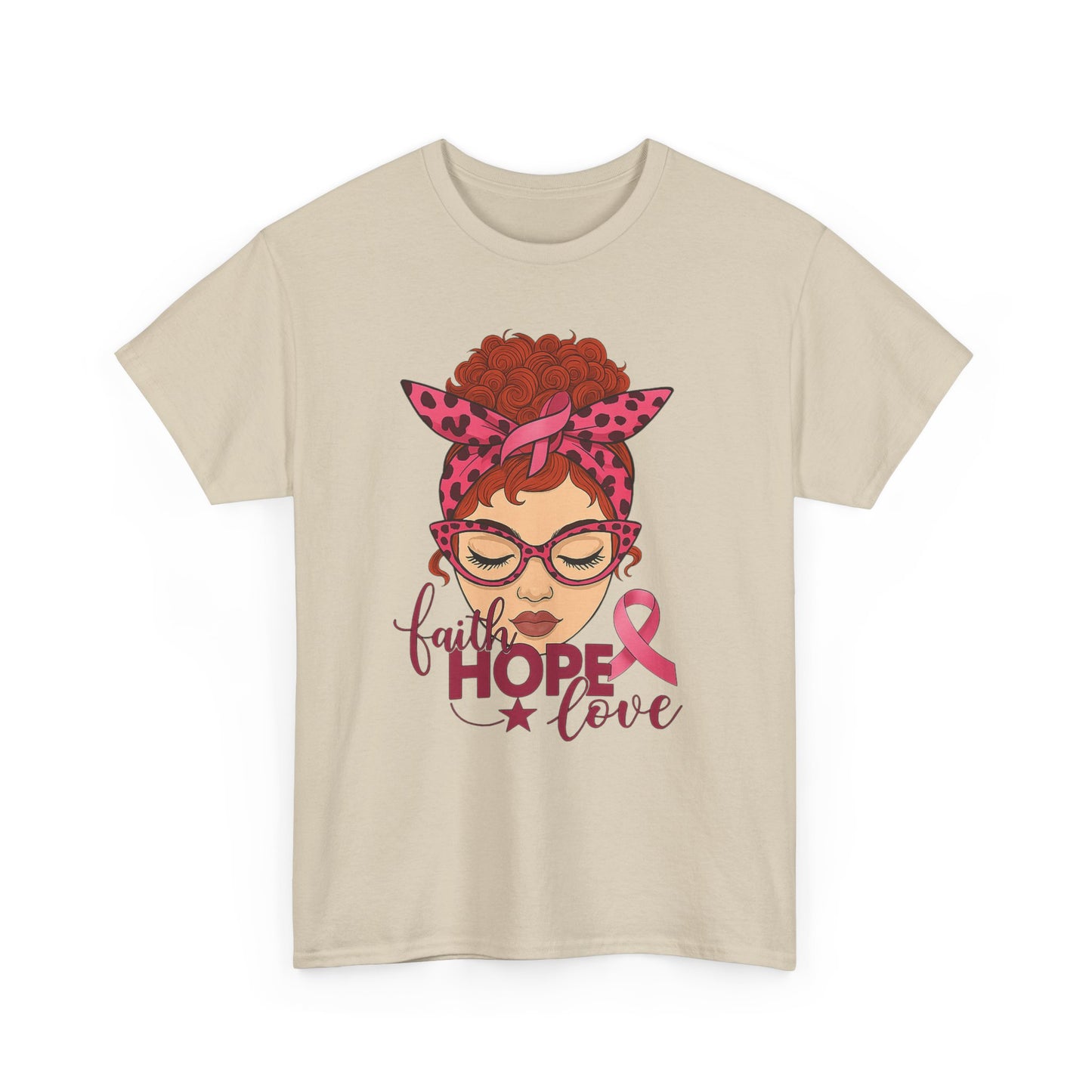 Hope, Faith & Love: Pink Ribbon Awareness Tee