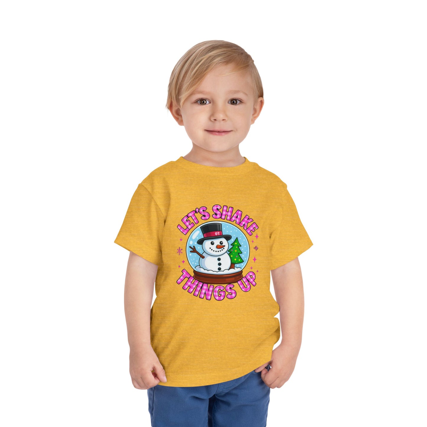 Let's Shake Things Up! Snow Globe Toddler Christmas Tee