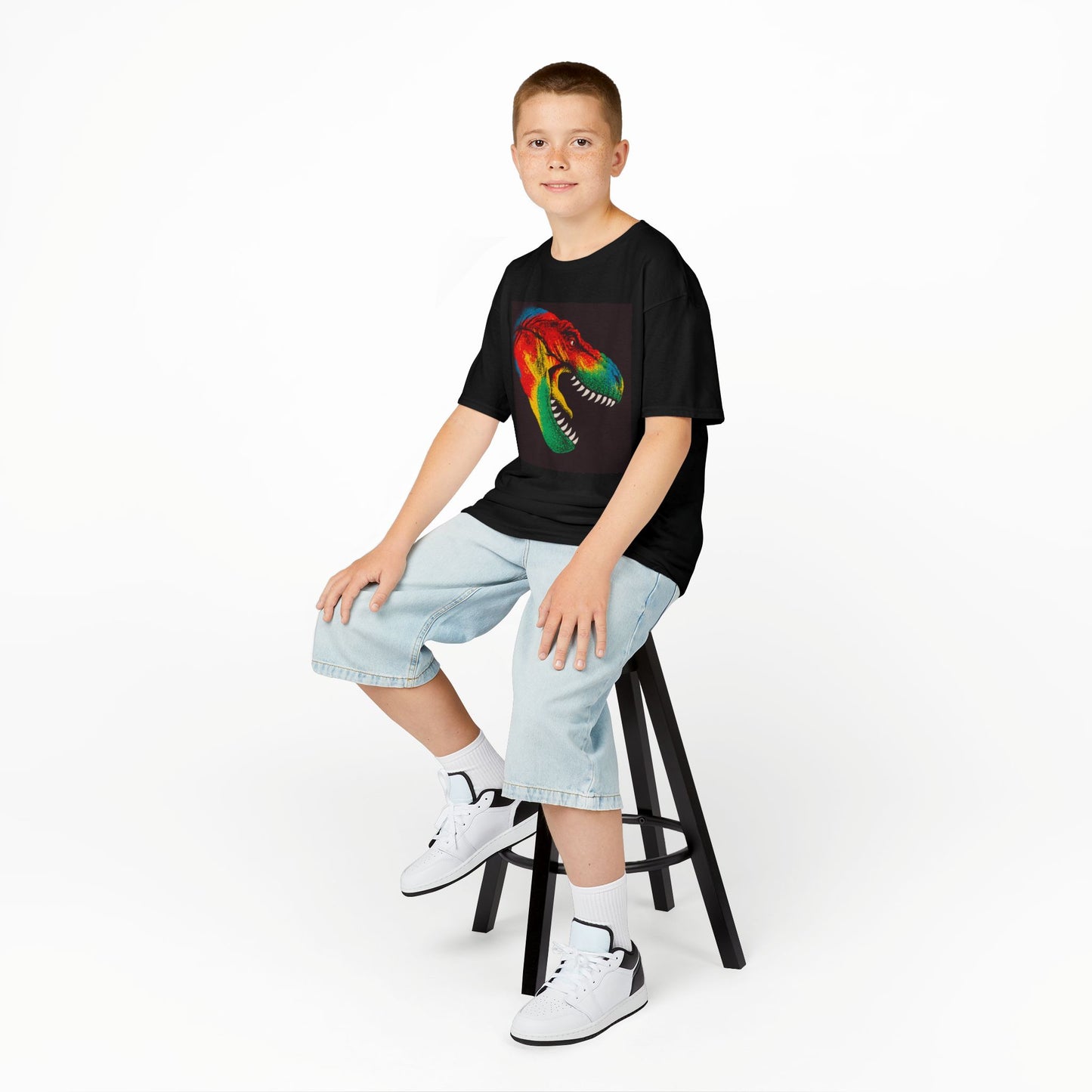 Colorful Dinosaur Kids Tee, Fun T-Shirt for Boys and Girls, Perfect for Birthdays, Playdates, Gifts, and Holiday Celebrations