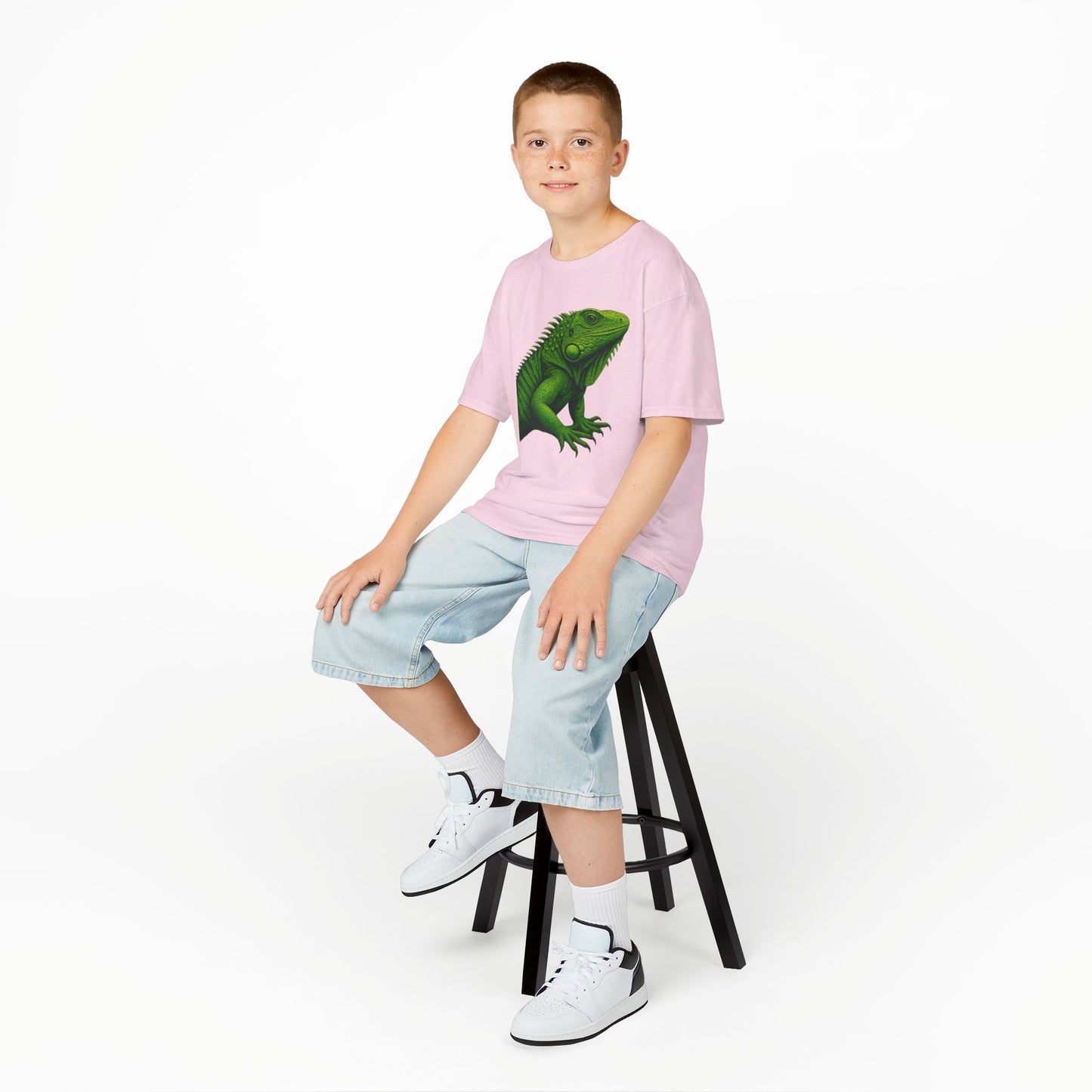 Green Iguana Kids Tee - Fun Shirt for Nature Lovers, Birthday Gift, Summer Wear, Animal Lovers, Eco-Friendly Clothing