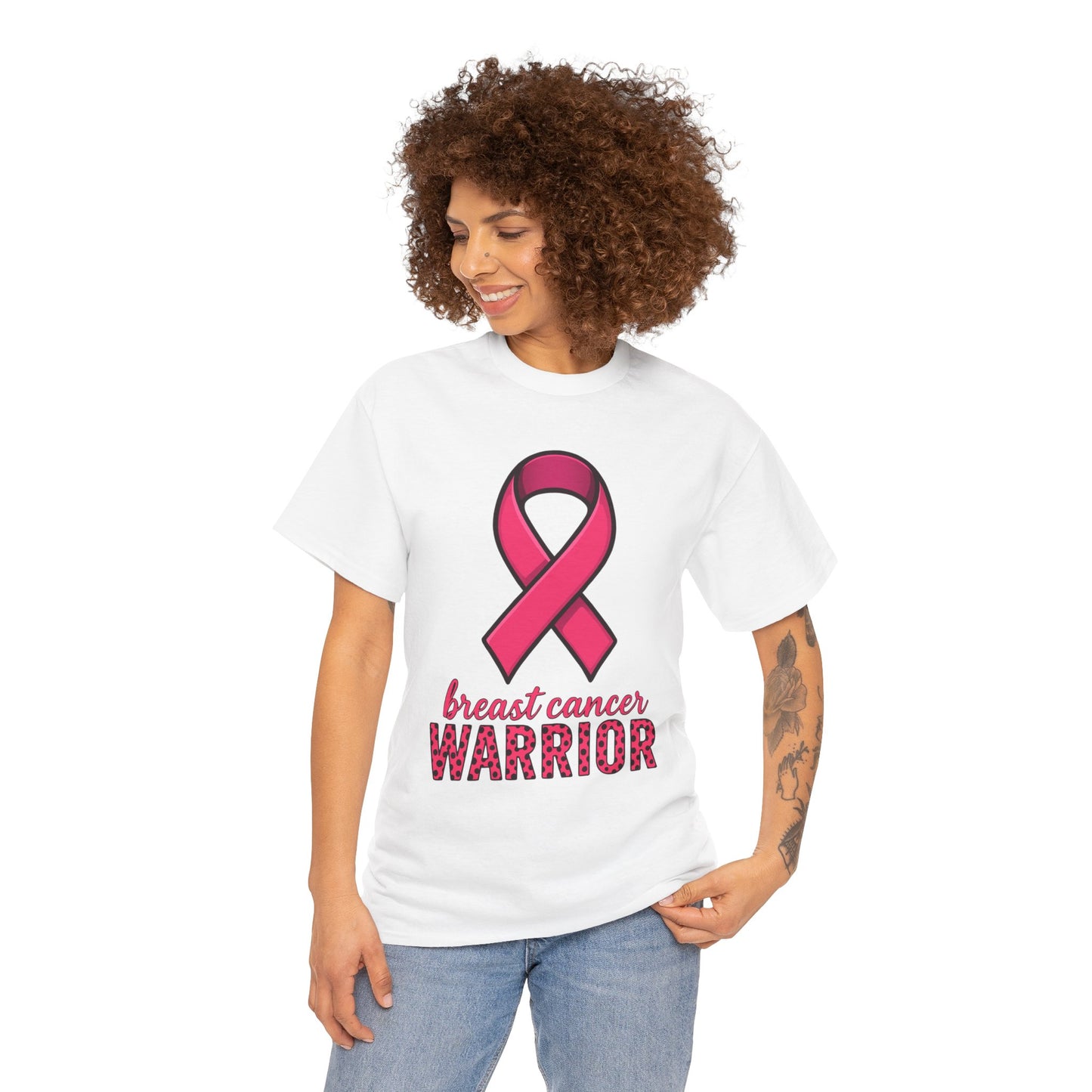 Breast Cancer Warrior Pink Ribbon Tee