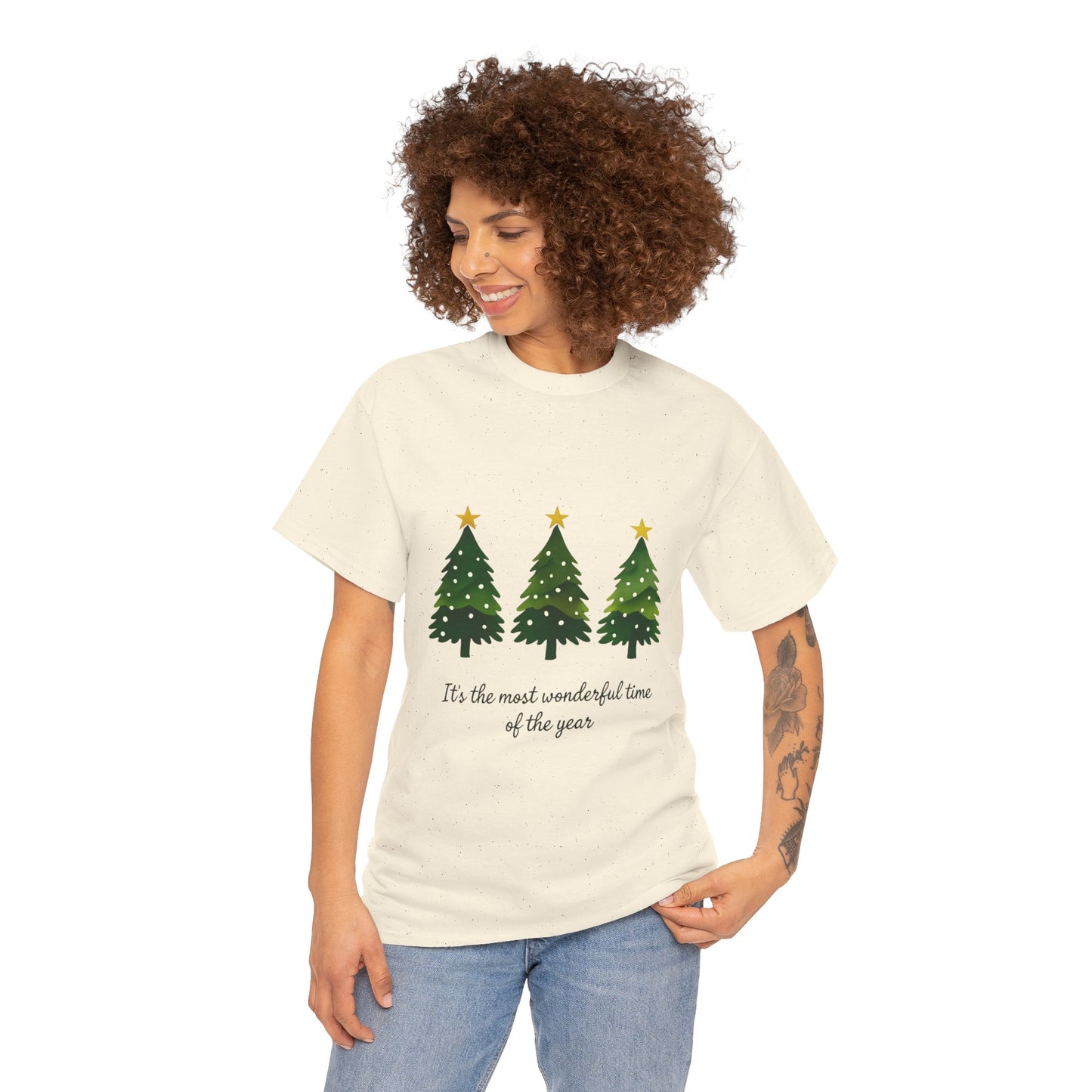 Christmas Tee - Festive Watercolor Trees Holiday Shirt
