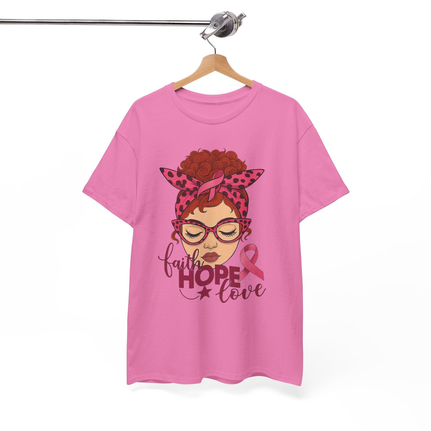 Hope, Faith & Love: Pink Ribbon Awareness Tee