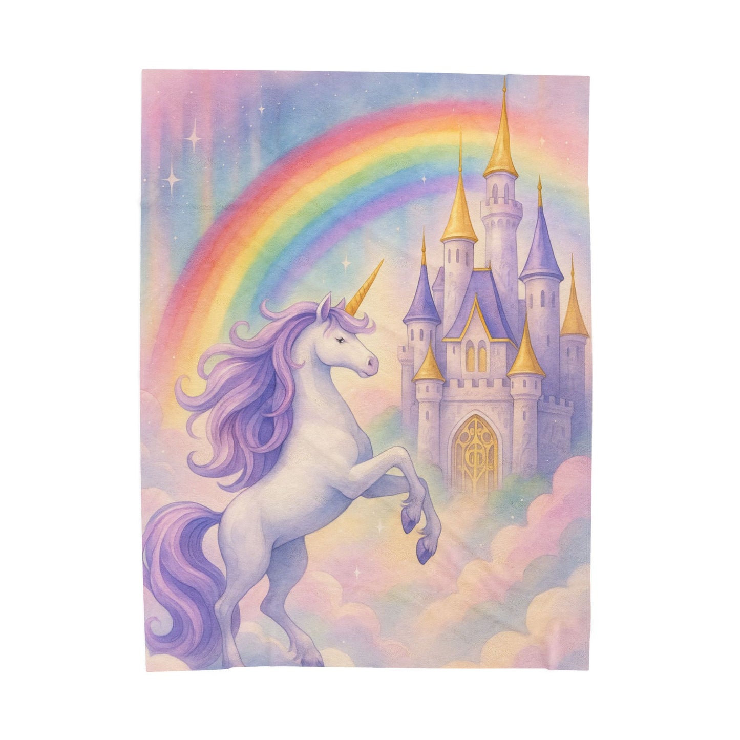 Unicorn Fantasy Plush Blanket, Cozy Kids Blanket, Dreamy Nursery Decor, Magical Gift for Birthdays, Rainbow Blanket for Girls