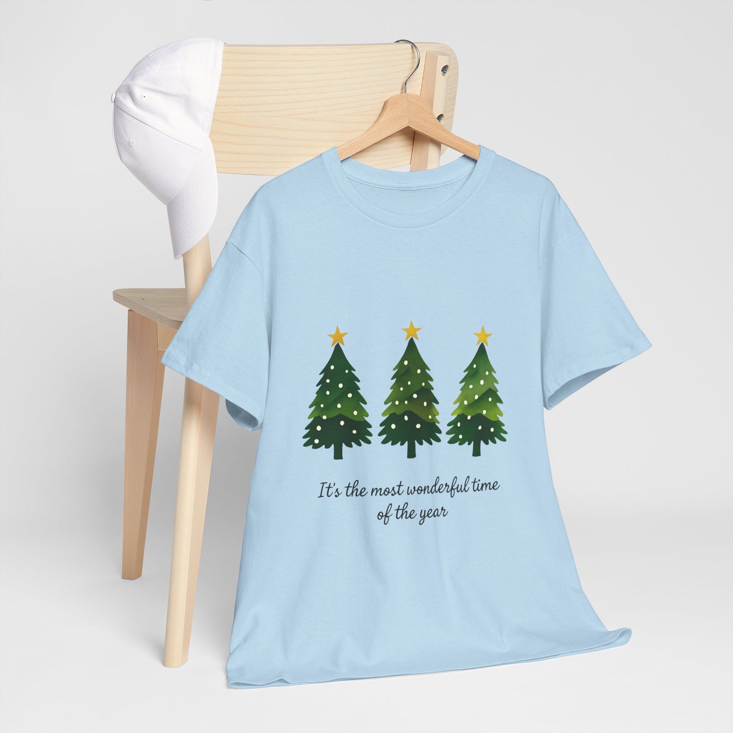 Christmas Tee - Festive Watercolor Trees Holiday Shirt