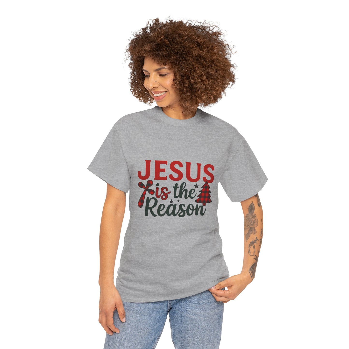 Jesus is the Reason Christmas Tee - Faith-Based Holiday Gift