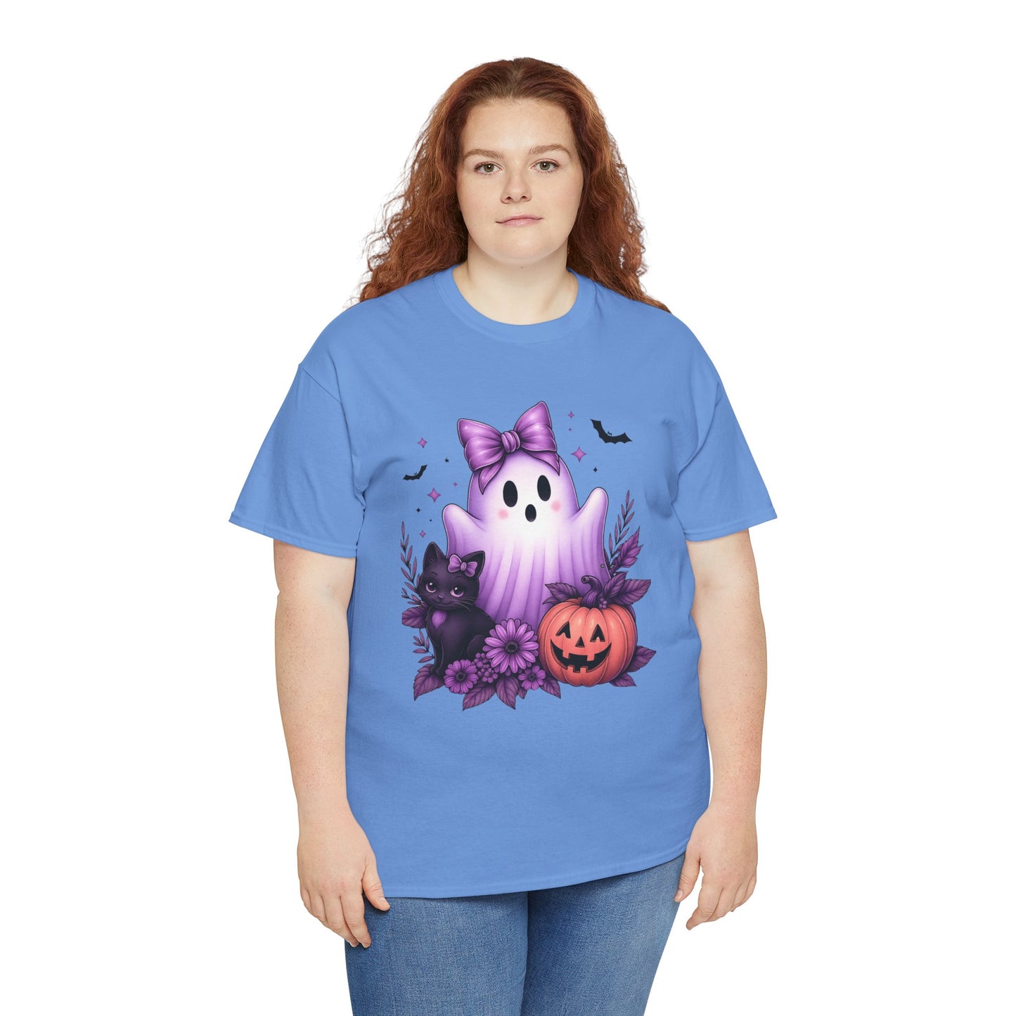 Pastel Halloween Ghost Cat Tee