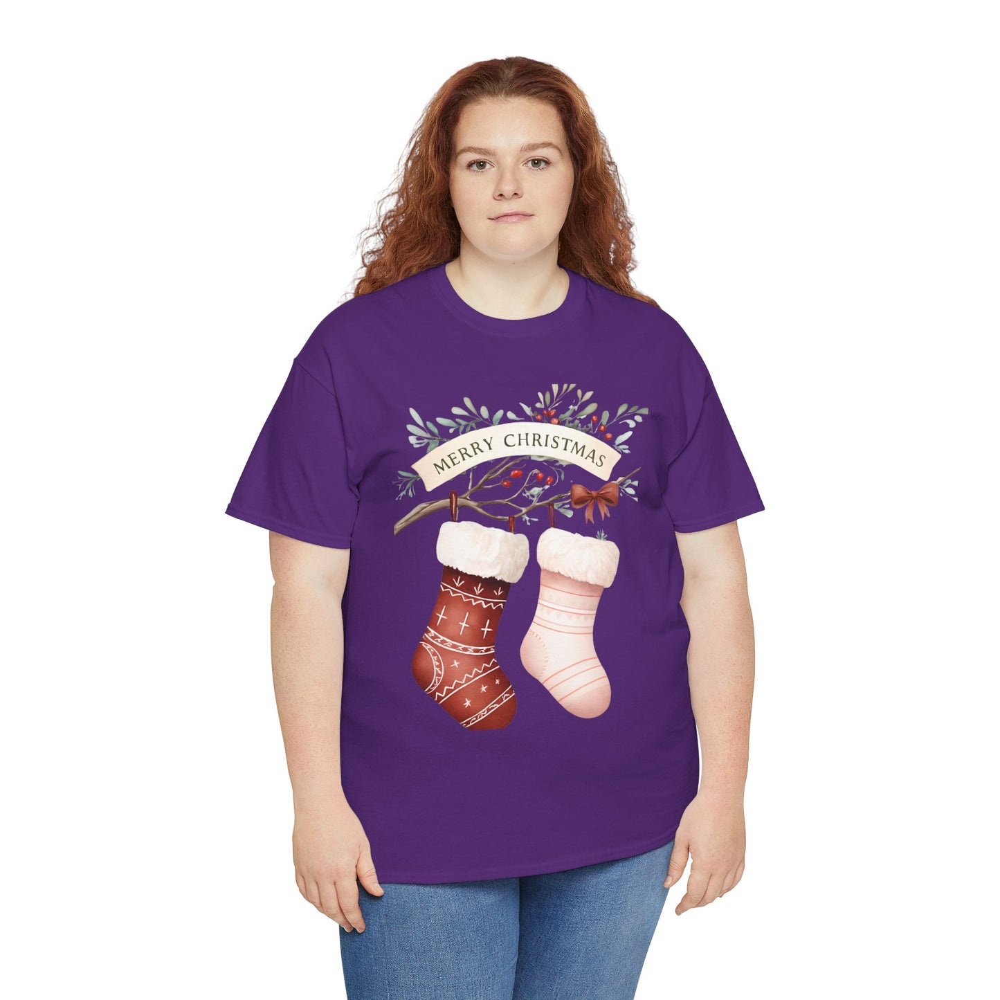 Watercolor Christmas Stocking Tee - Hope & Love