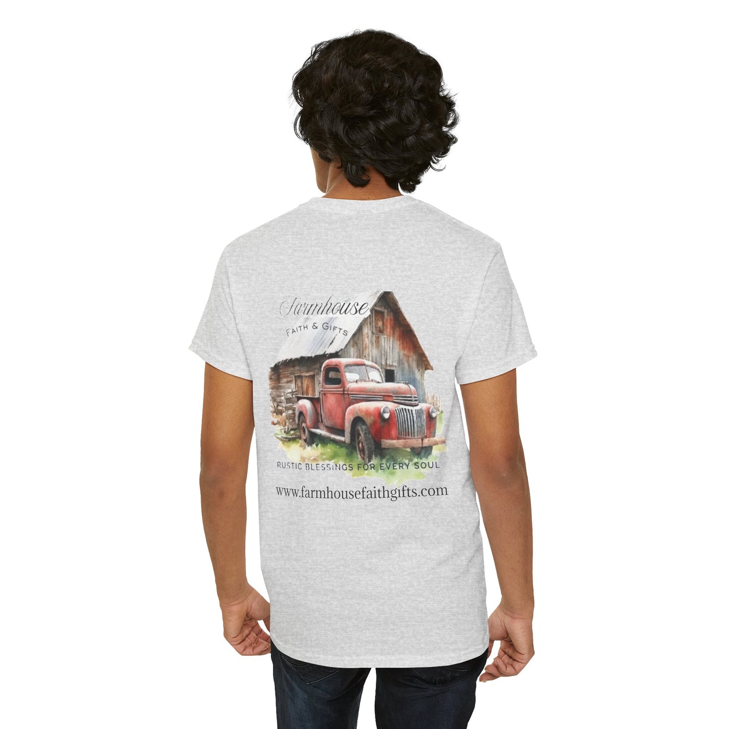 Rustic Farmhouse Unisex Tee, Country Style Shirt, Vintage Truck Tee, Back to Nature Apparel, Ideal Gift for Farm Lovers