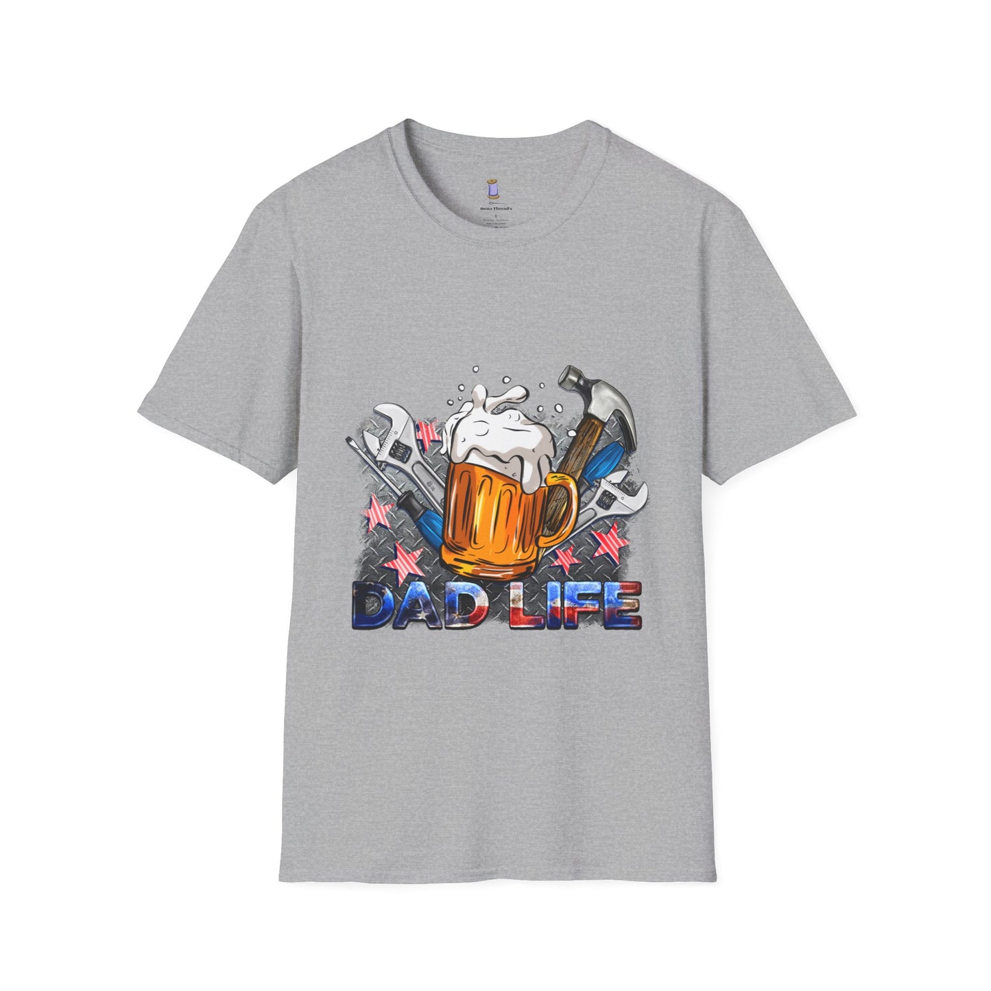 Dad Life Graphic T-Shirt, Unisex Softstyle Tee, Father's Day Gift, Beer Lover Apparel, Casual Weekend Wear, Gifts for Dad