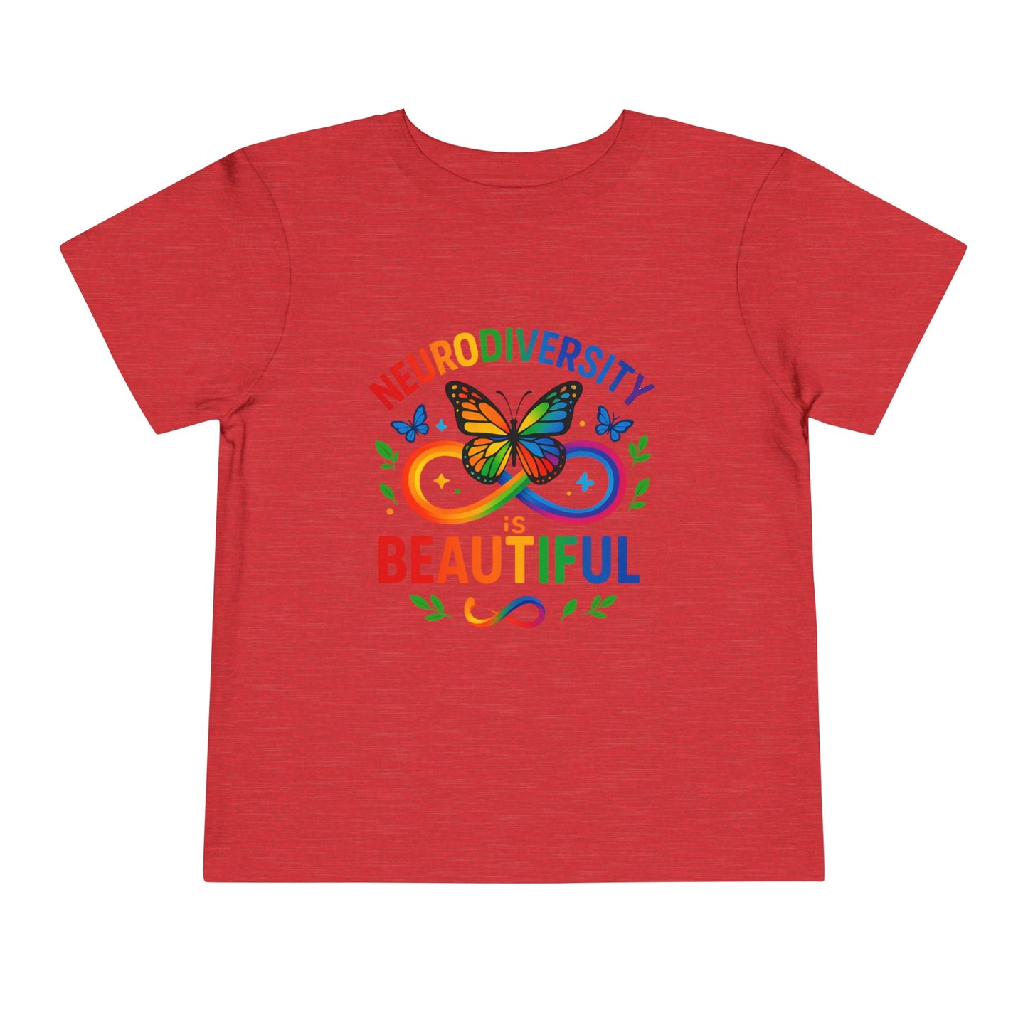 Toddler T-Shirt Colorful Butterfly Rainbow Infinity Symbol Acceptance Shirt
