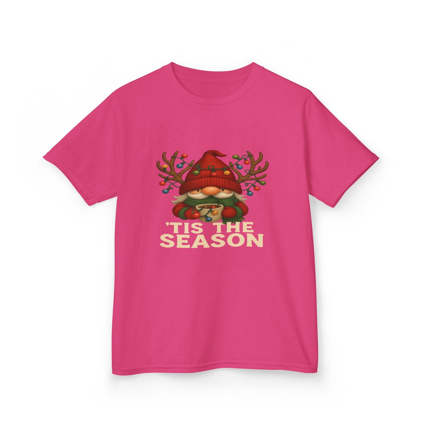 Gnome Dino 'Tis The Season Kids Christmas Tee
