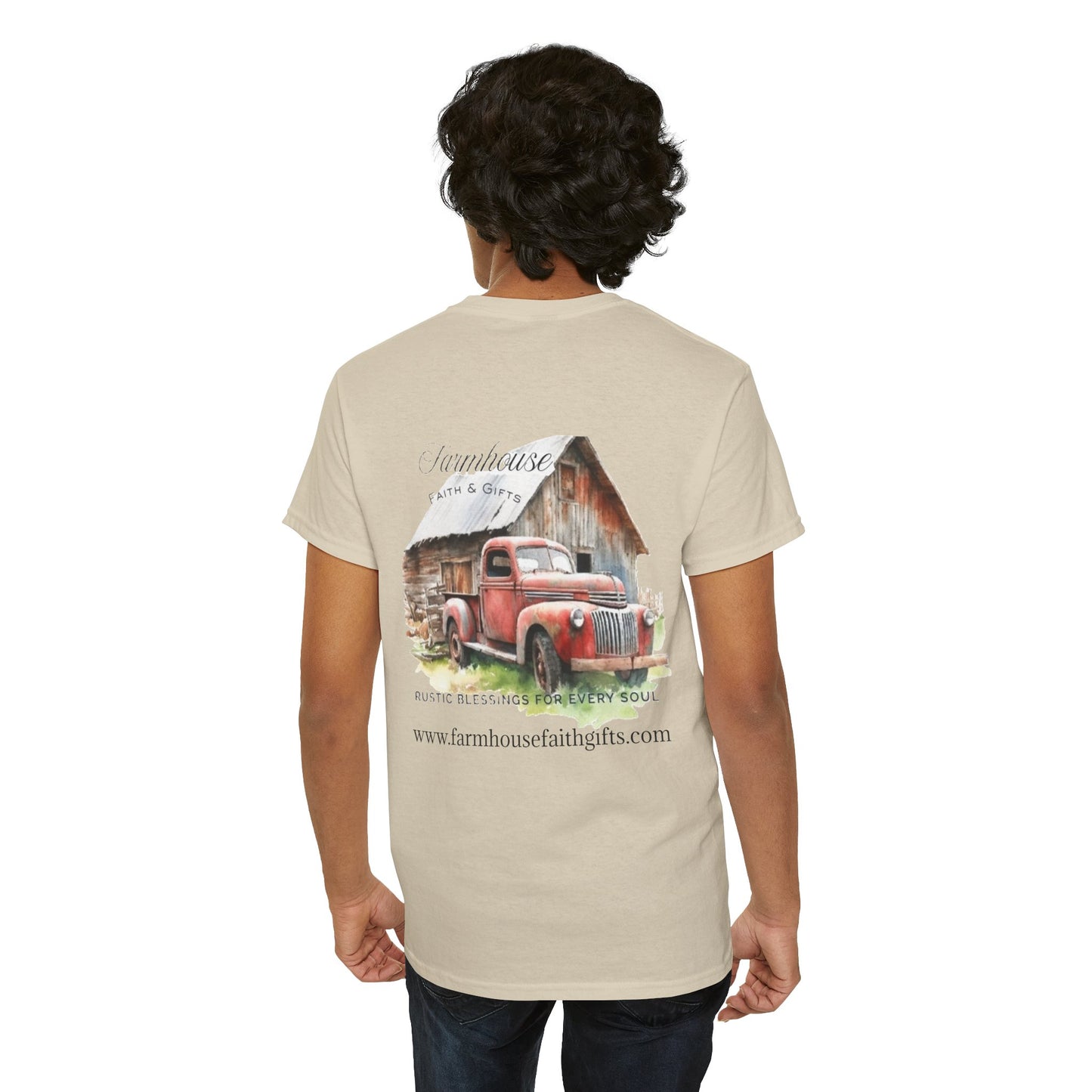 Rustic Farmhouse Unisex Tee, Country Style Shirt, Vintage Truck Tee, Back to Nature Apparel, Ideal Gift for Farm Lovers