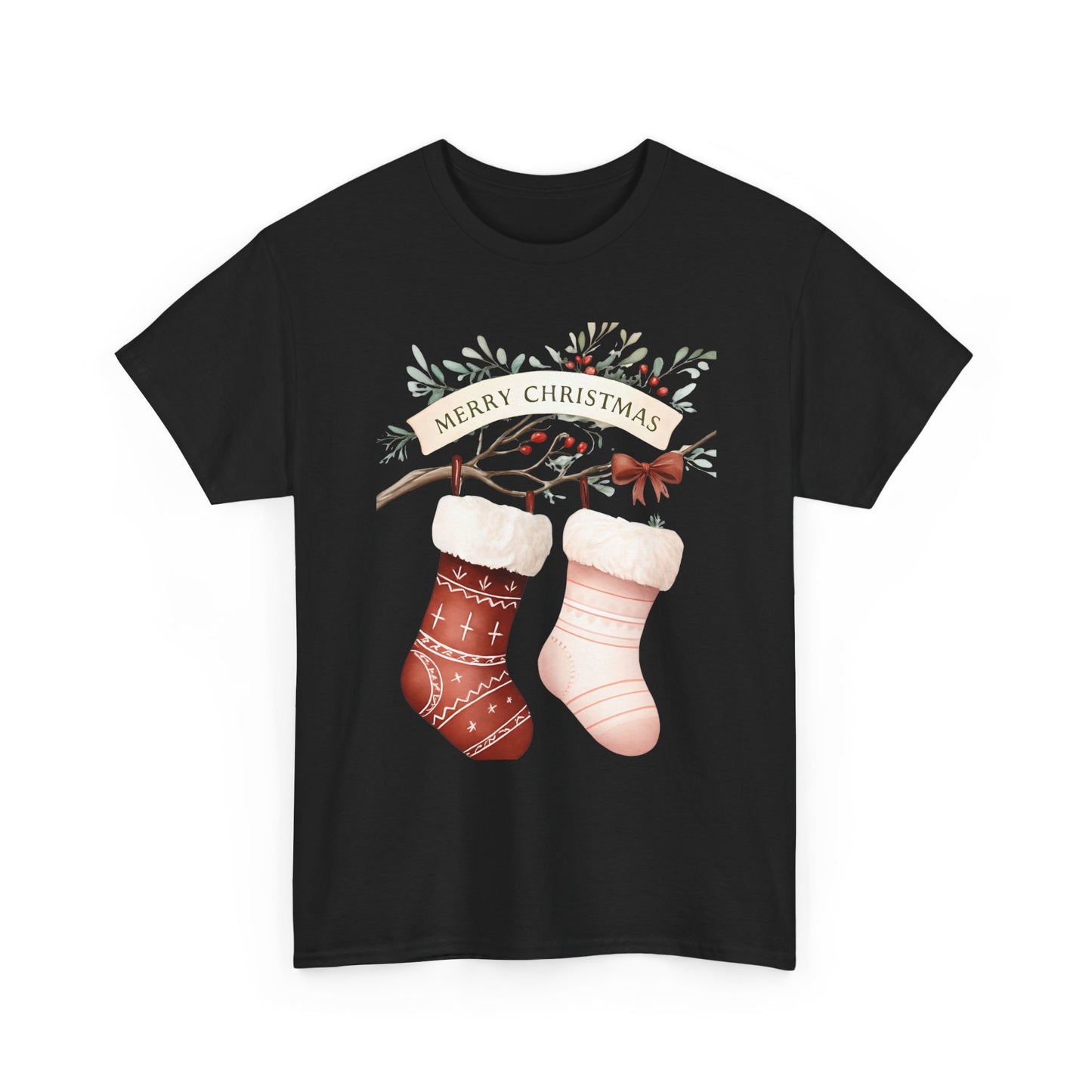 Watercolor Christmas Stocking Tee - Hope & Love
