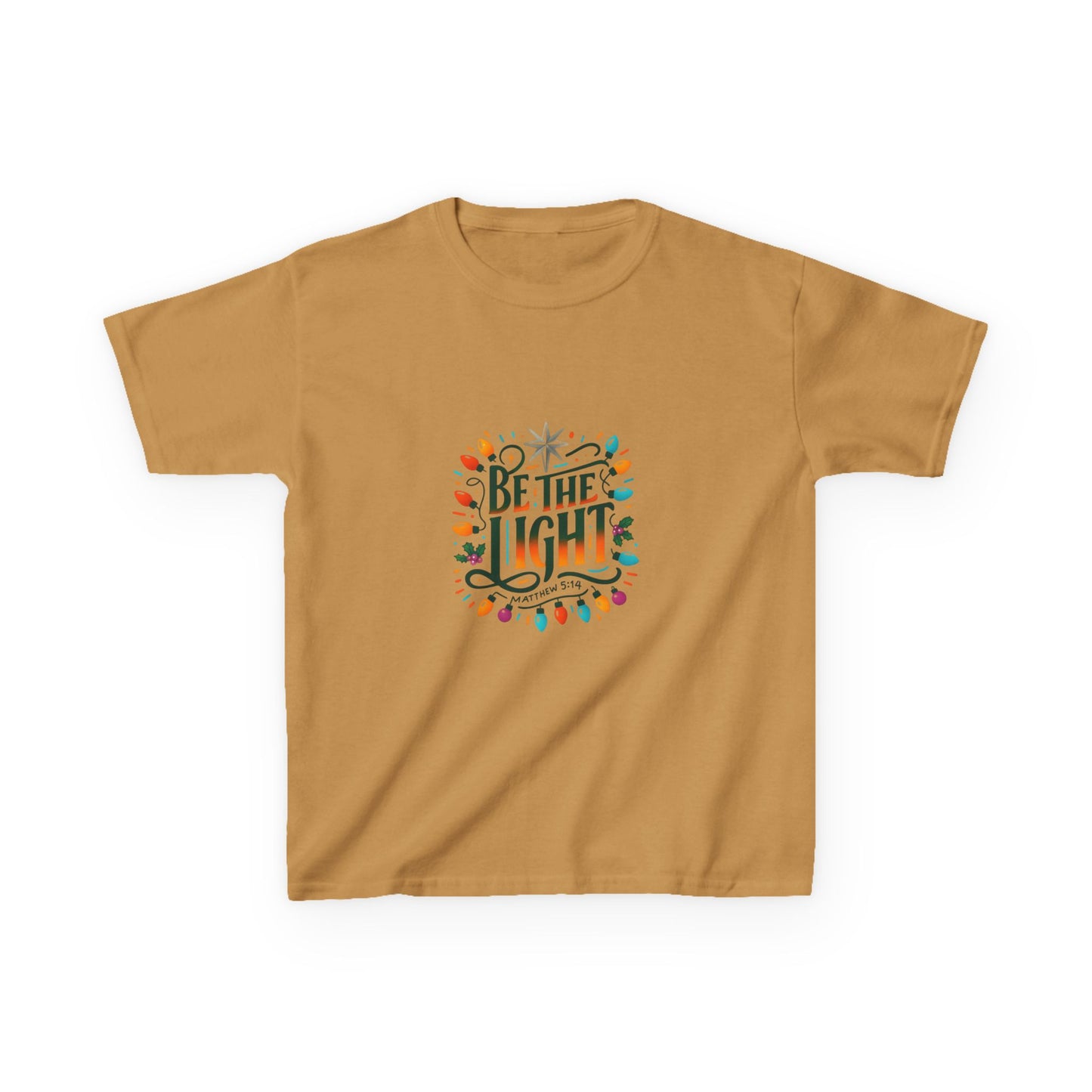 Be the Light Christmas Dinosaur Kids Tee