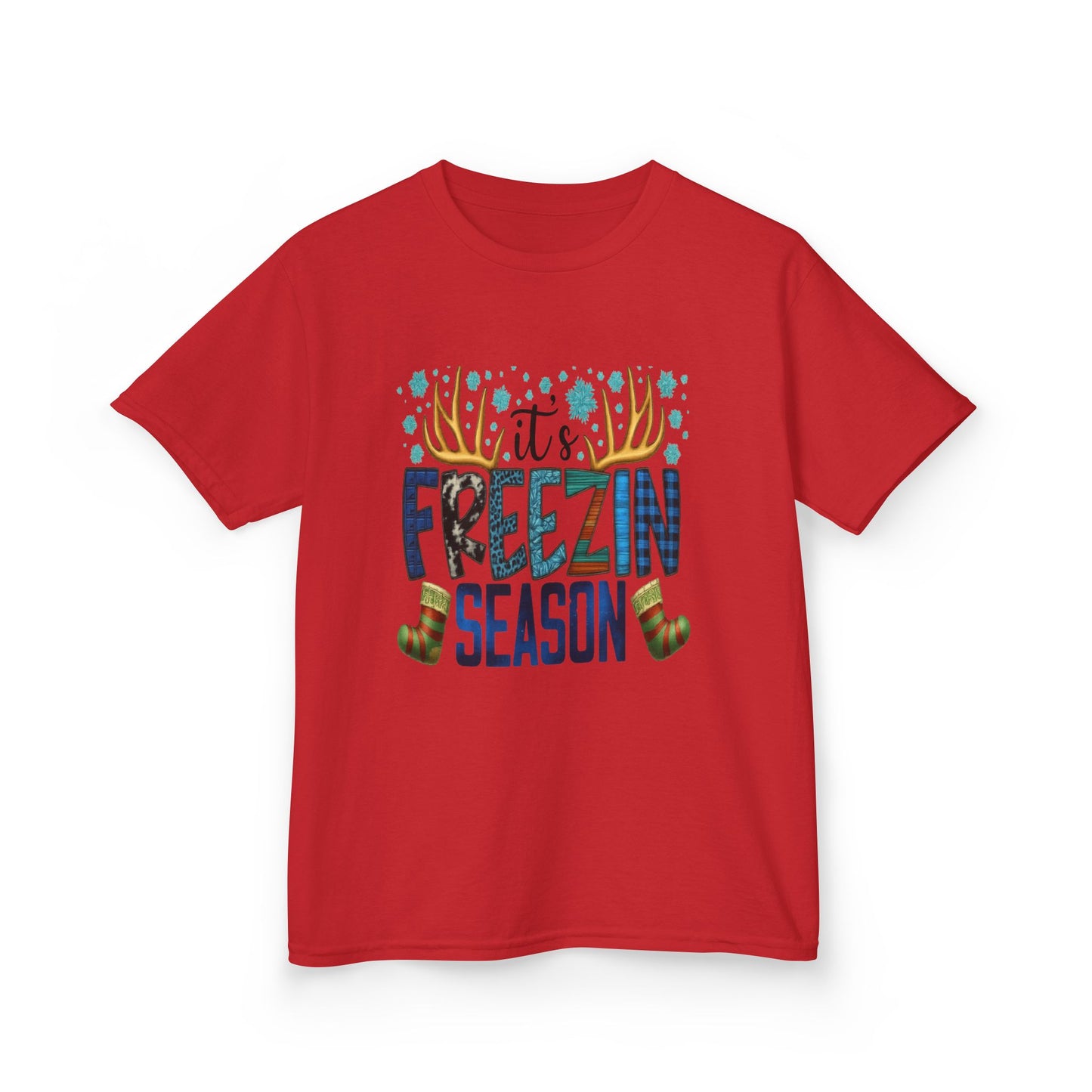 It's FREEZIN' Season Dinosaur Kids Tee - Xmas Gift