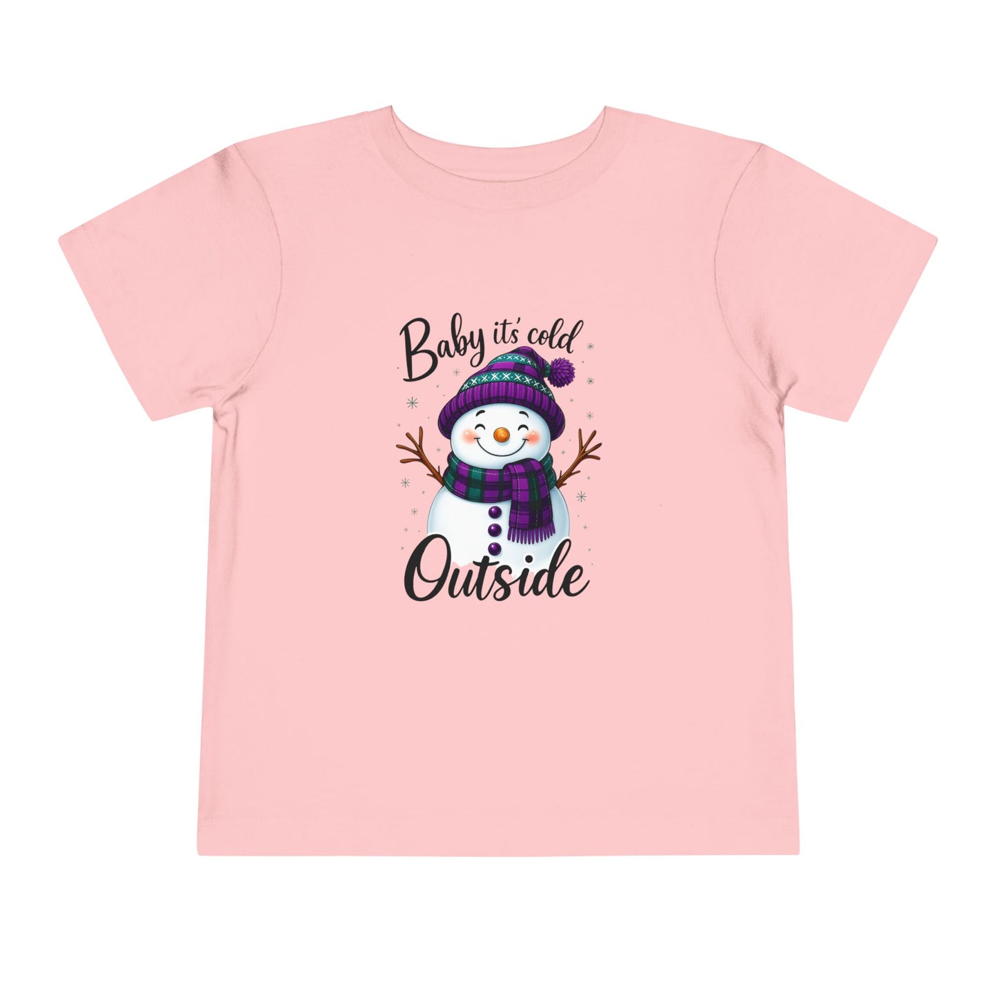 Baby It's Cold Outside Snowman Toddler Christmas Tee