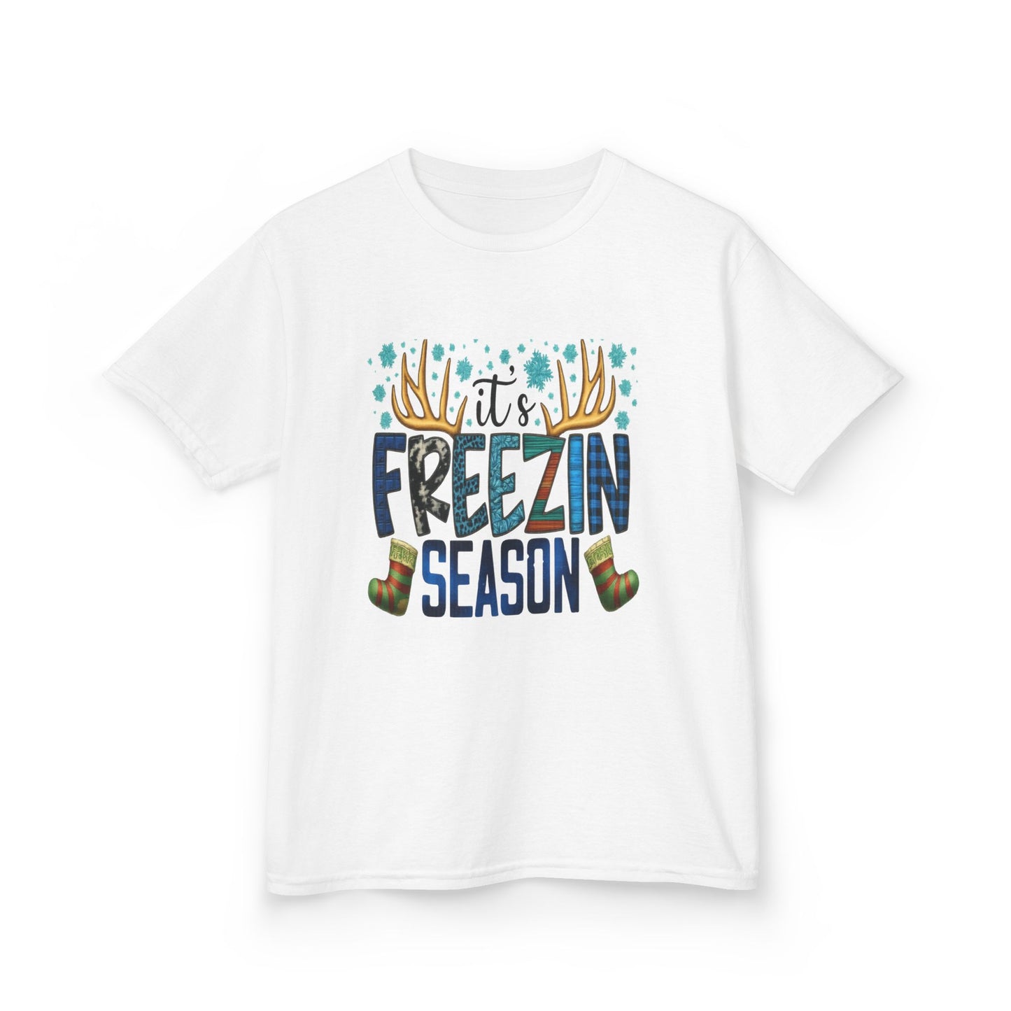 It's FREEZIN' Season Dinosaur Kids Tee - Xmas Gift