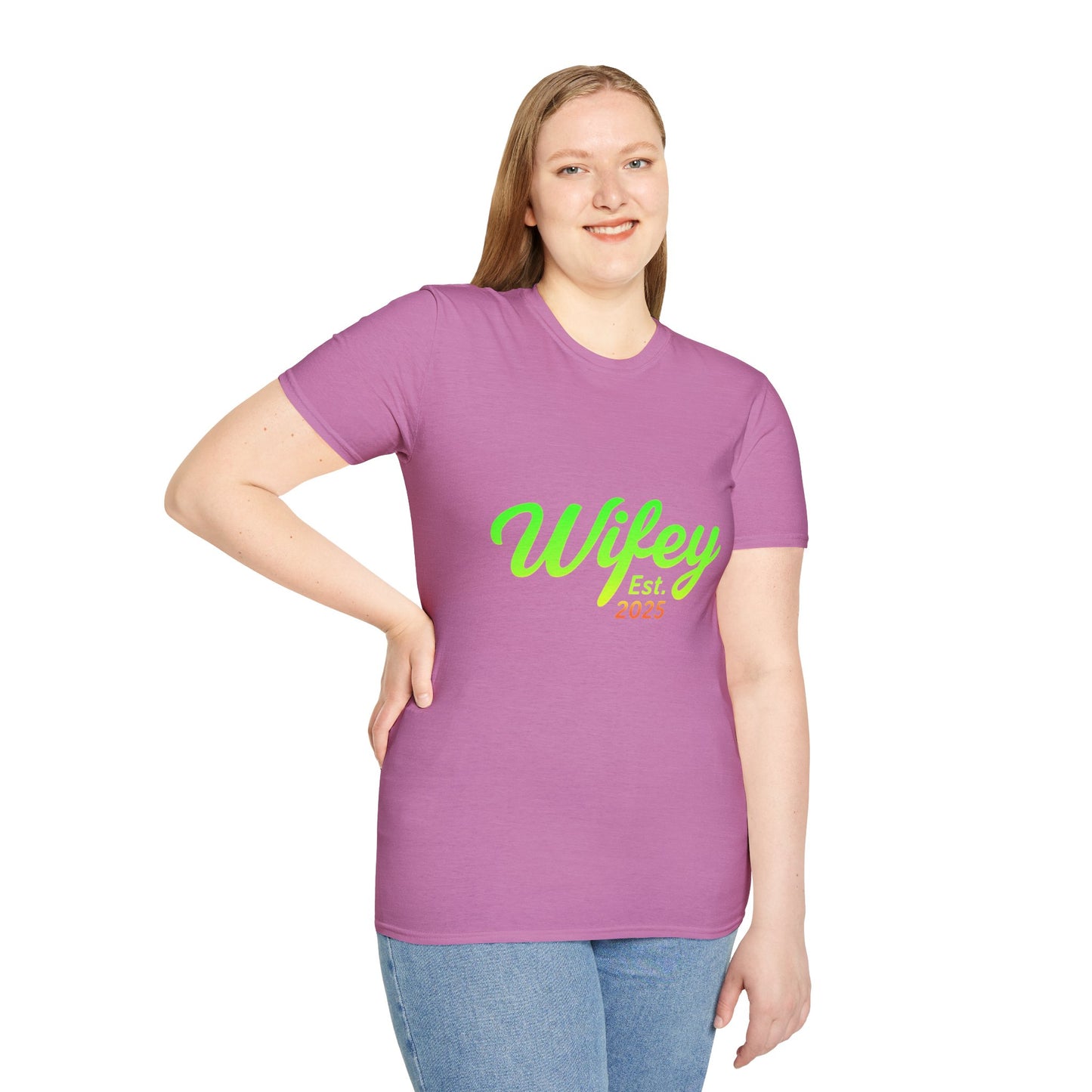 Wifey Est. 2025 T-Shirt, Bridal Shower Gift, Newlywed Apparel, Wedding Favor, Engagement Celebration Tee, Cute Couple Top