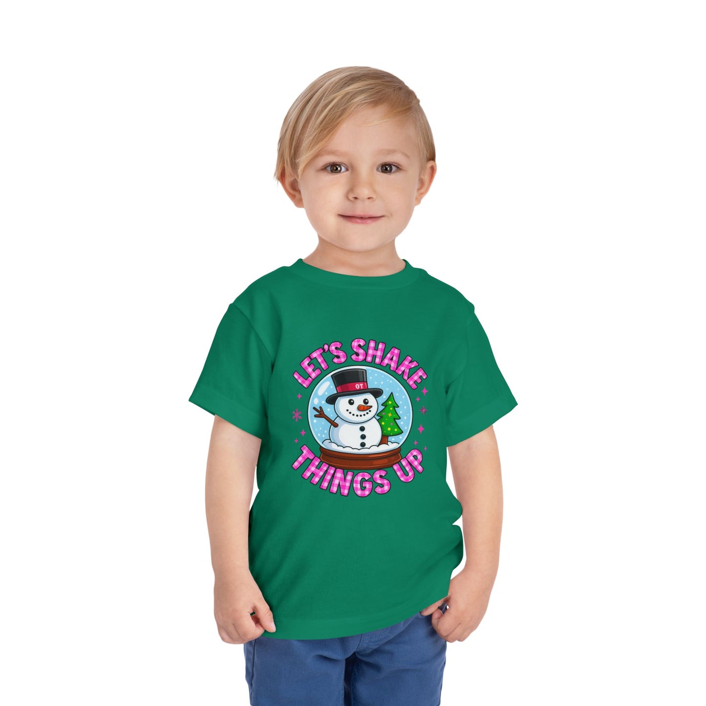 Let's Shake Things Up! Snow Globe Toddler Christmas Tee
