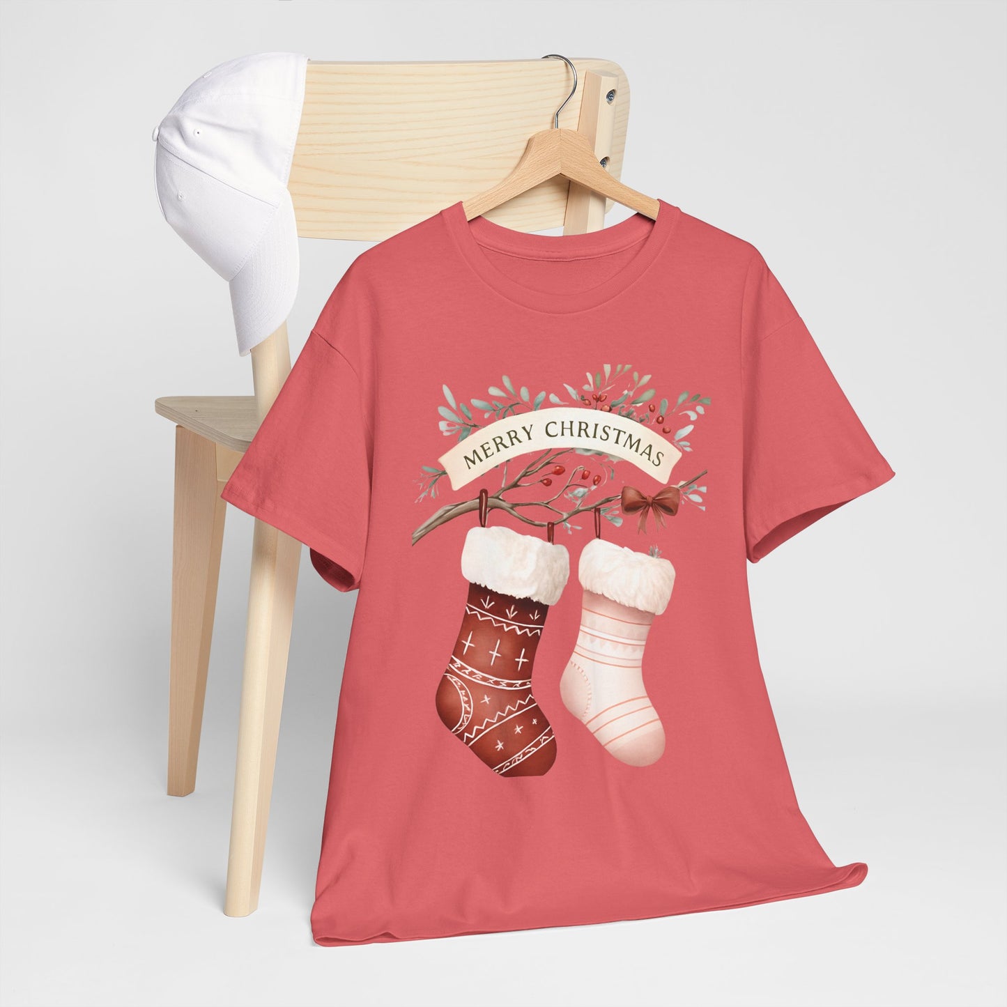 Watercolor Christmas Stocking Tee - Hope & Love