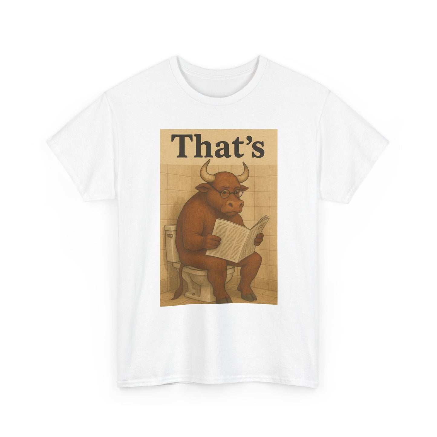 Bull on Toilet Unisex Tee