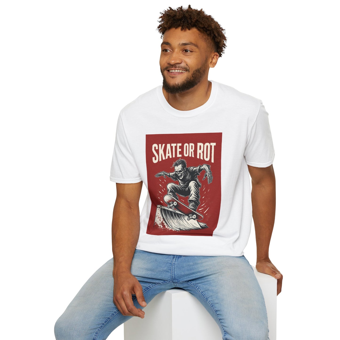 Skate or Rot Unisex T-Shirt, Cool Skateboarding Tee, Streetwear Graphic Shirt, Gift for Skaters, Casual Daily Wear