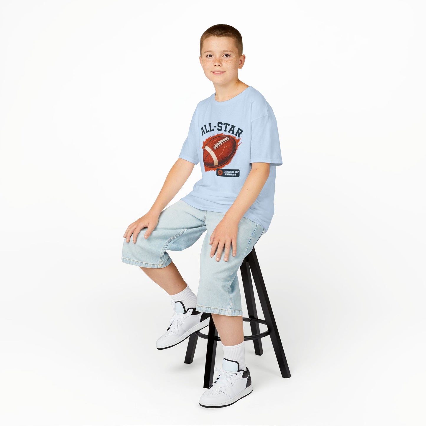 All-Star Kids Football Tee, Sports Apparel, Boys Football Shirt, Kids Casual Wear, Back To School Shirt, Birthday Gift